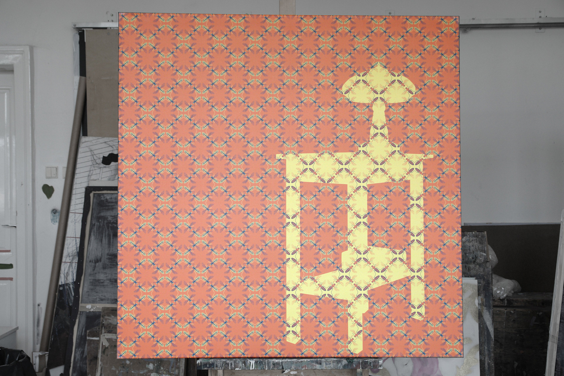 wasps, print on canvas