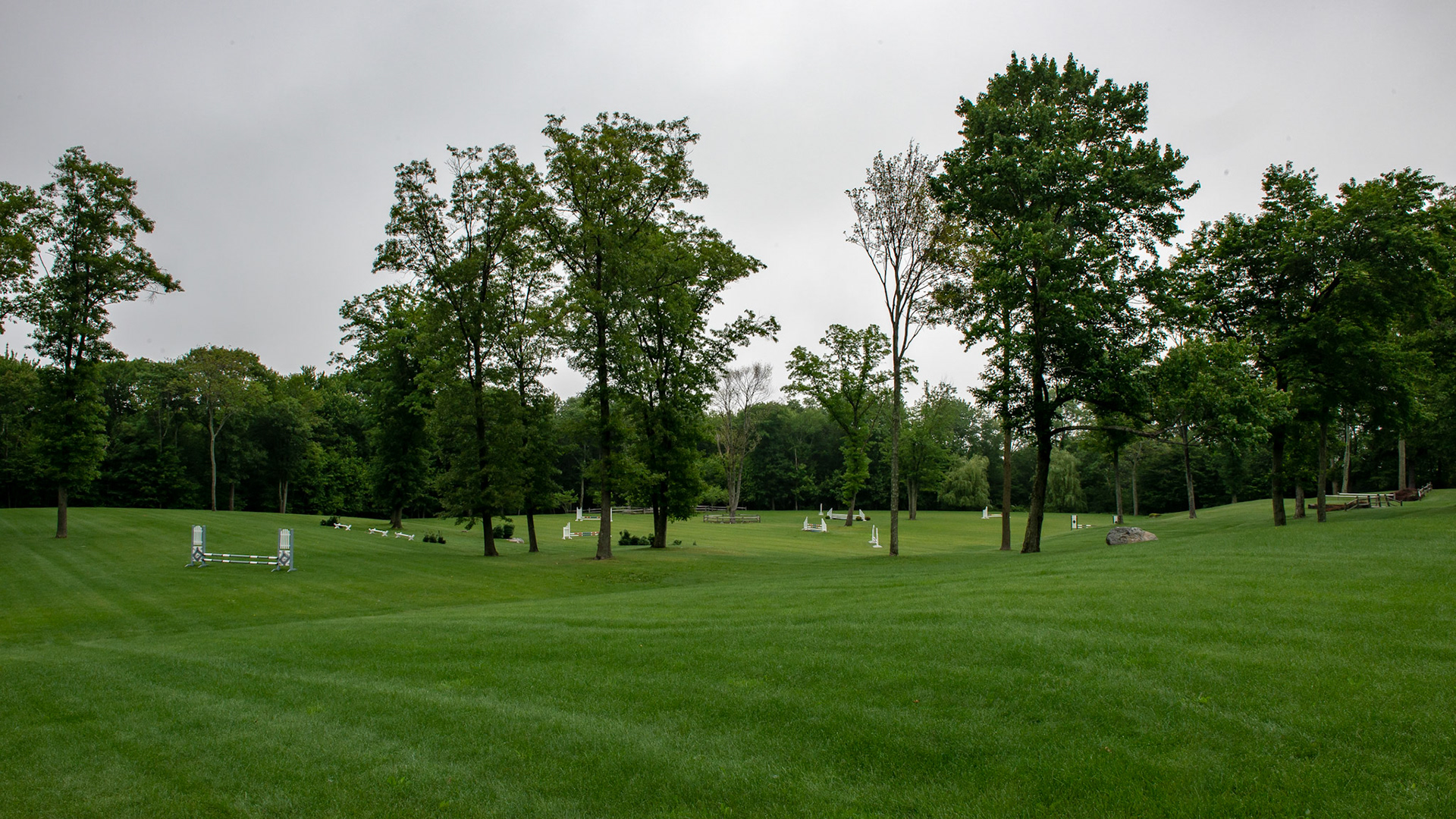 Cross countruy jumps on a farm