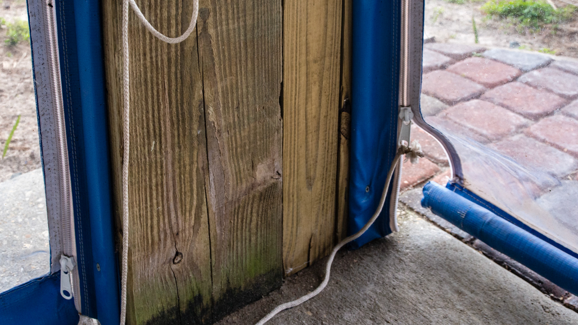 Custom made roll up clear vinyl wind protection in Pensacola, FL