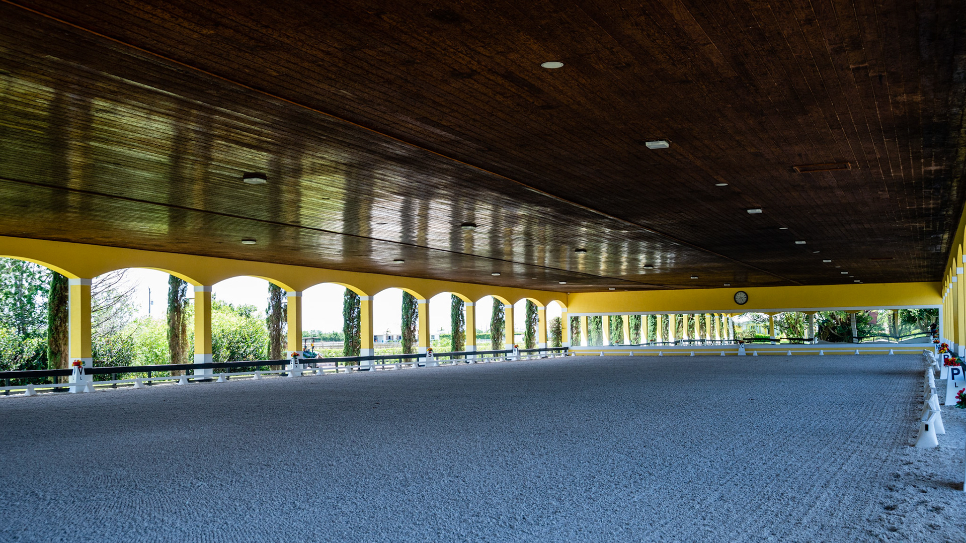 An open sided covered arena in FL