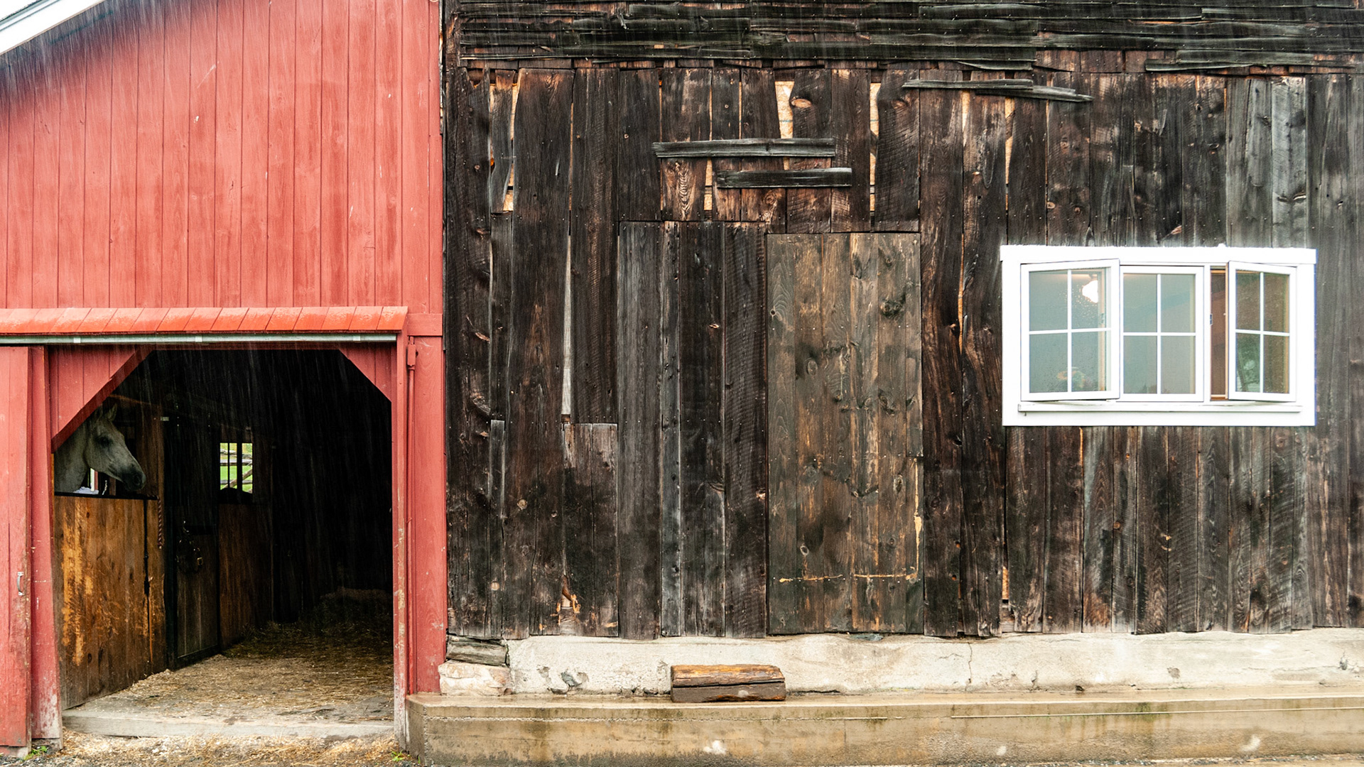 This old barn was built into a hill. Entrance is on the other side where you walk into the third floor. This footer was poured to support the tall side of the barn.