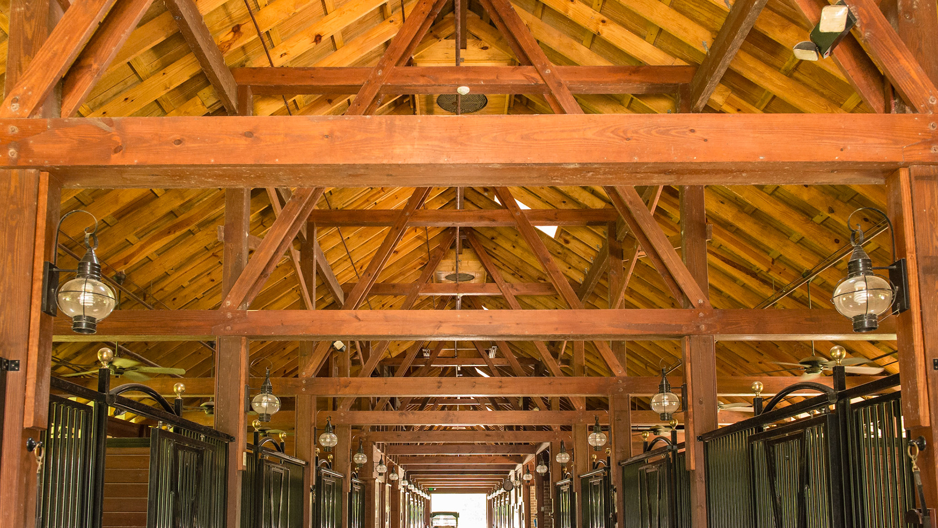 Beautiful design, fire sprinkler system, fire sensors, electrical conduit, ventilation fans beneath cupolas, skylights, decorative lighting and emergency lighting