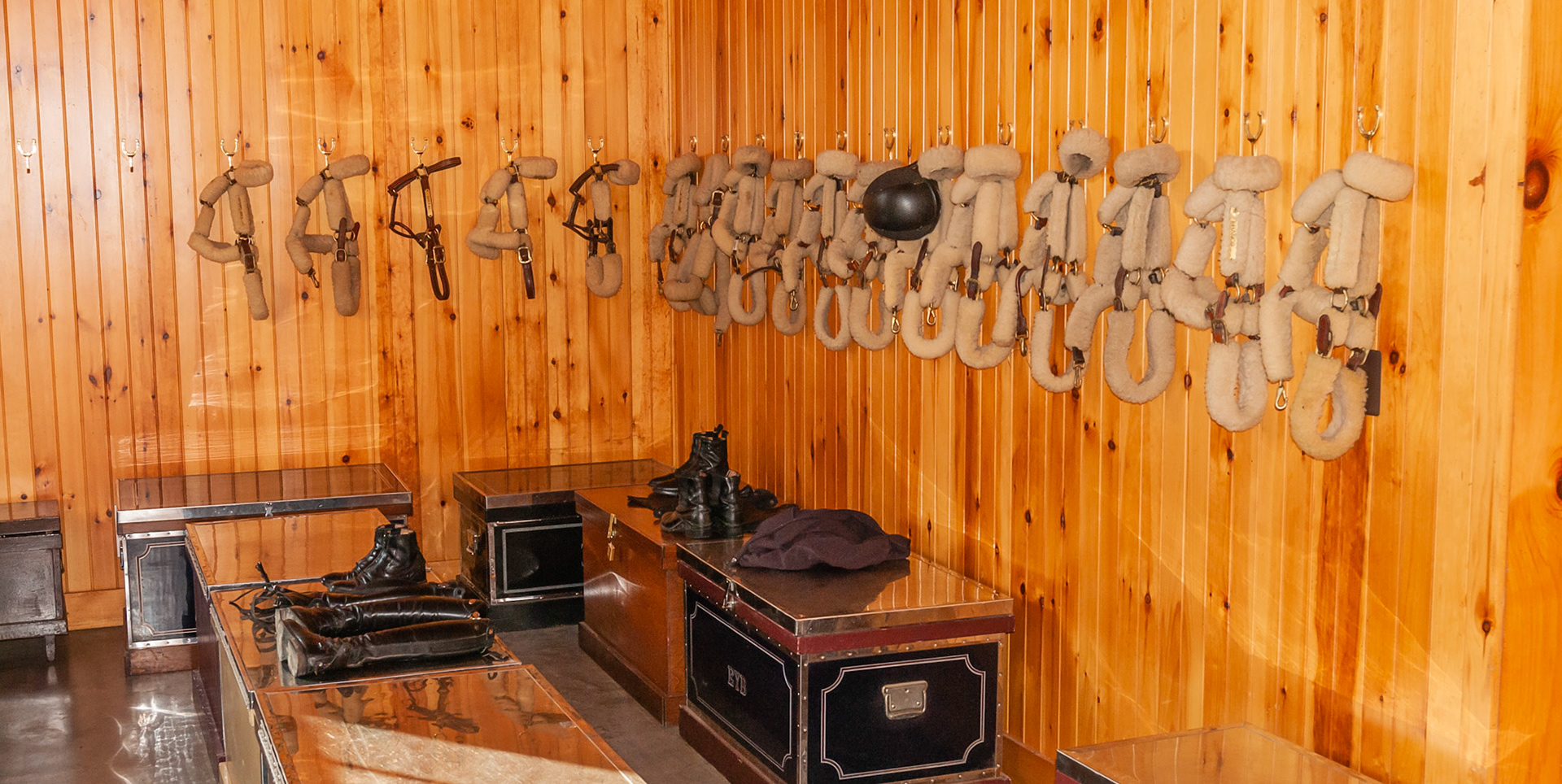 An organized tack room.
