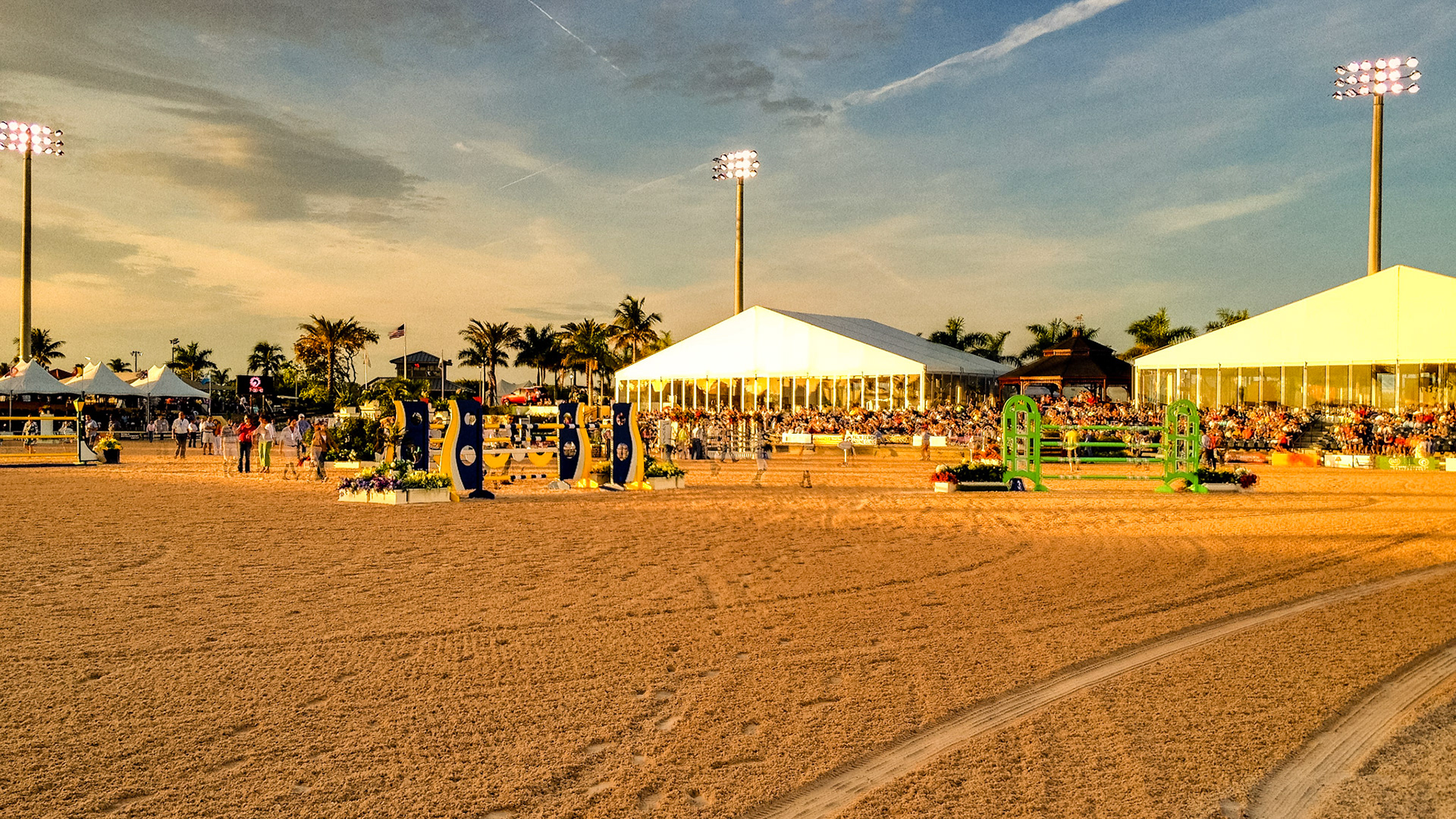 Jumps at the Wellington Equestrian show ground
