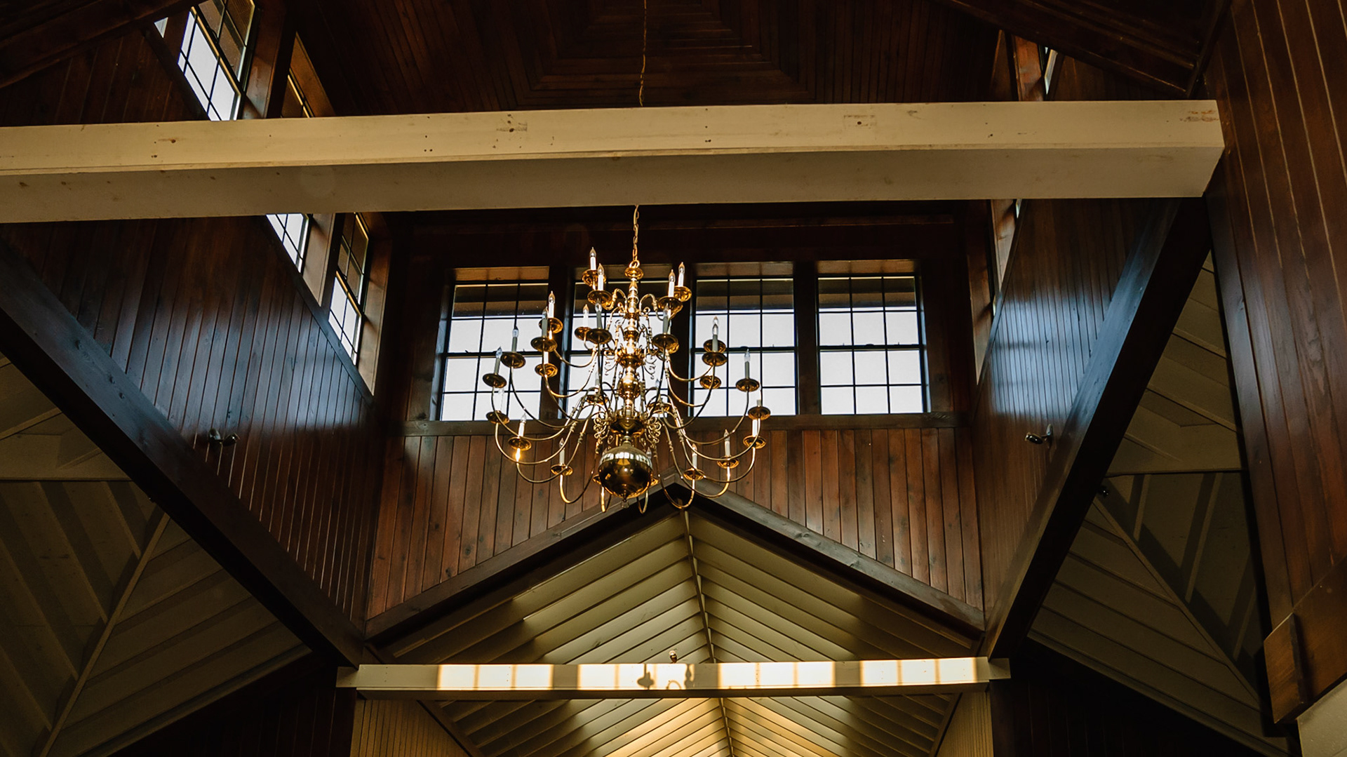 Skylight and a chandelier