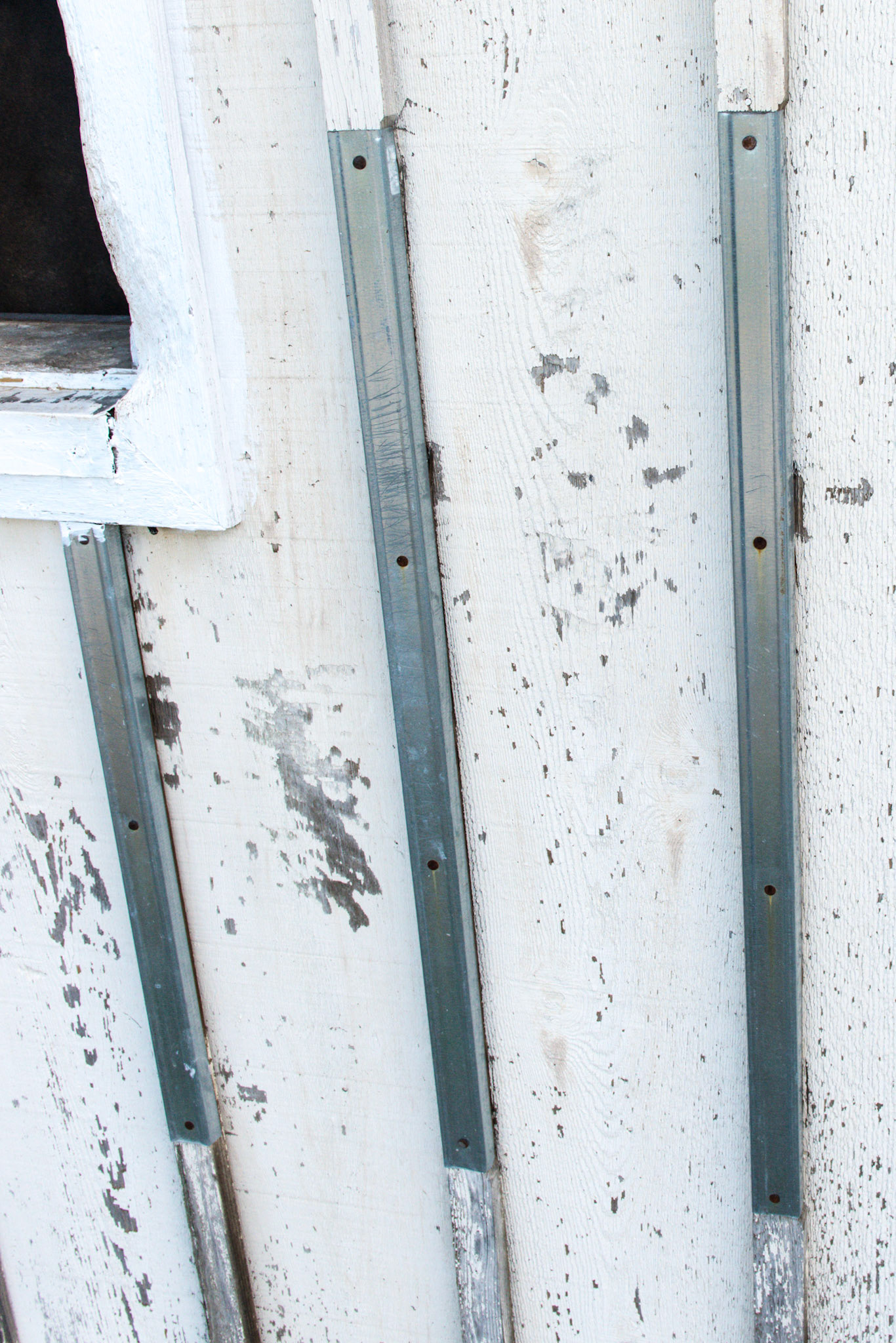 Battons with form fitting sheet metal channels nailed on. These have effectively stopped the chewing not only on the battons, but on the window frame as well.