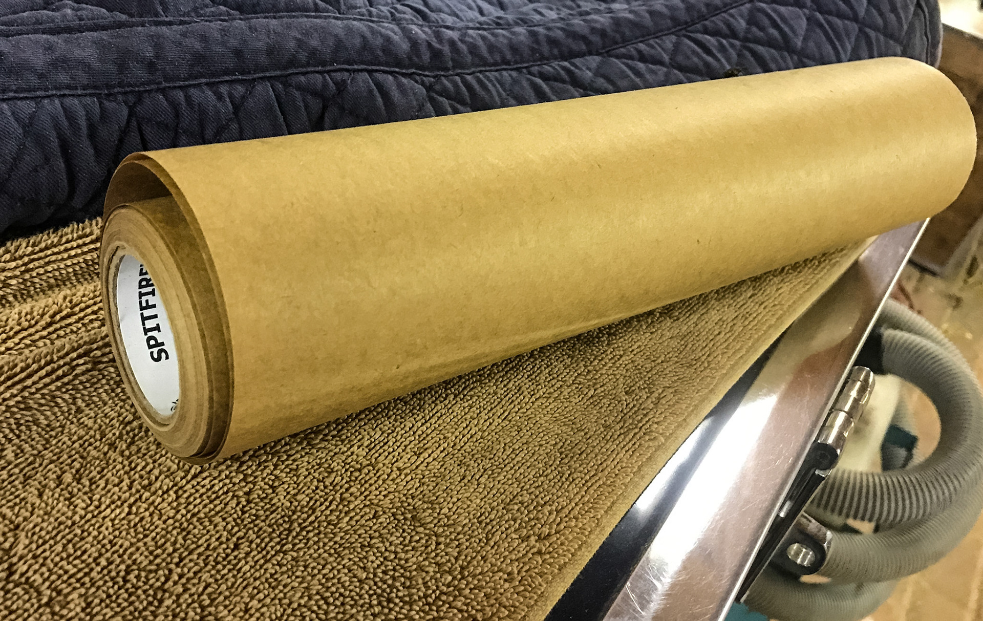 Poultice paper comes on a roll and is cut to size.