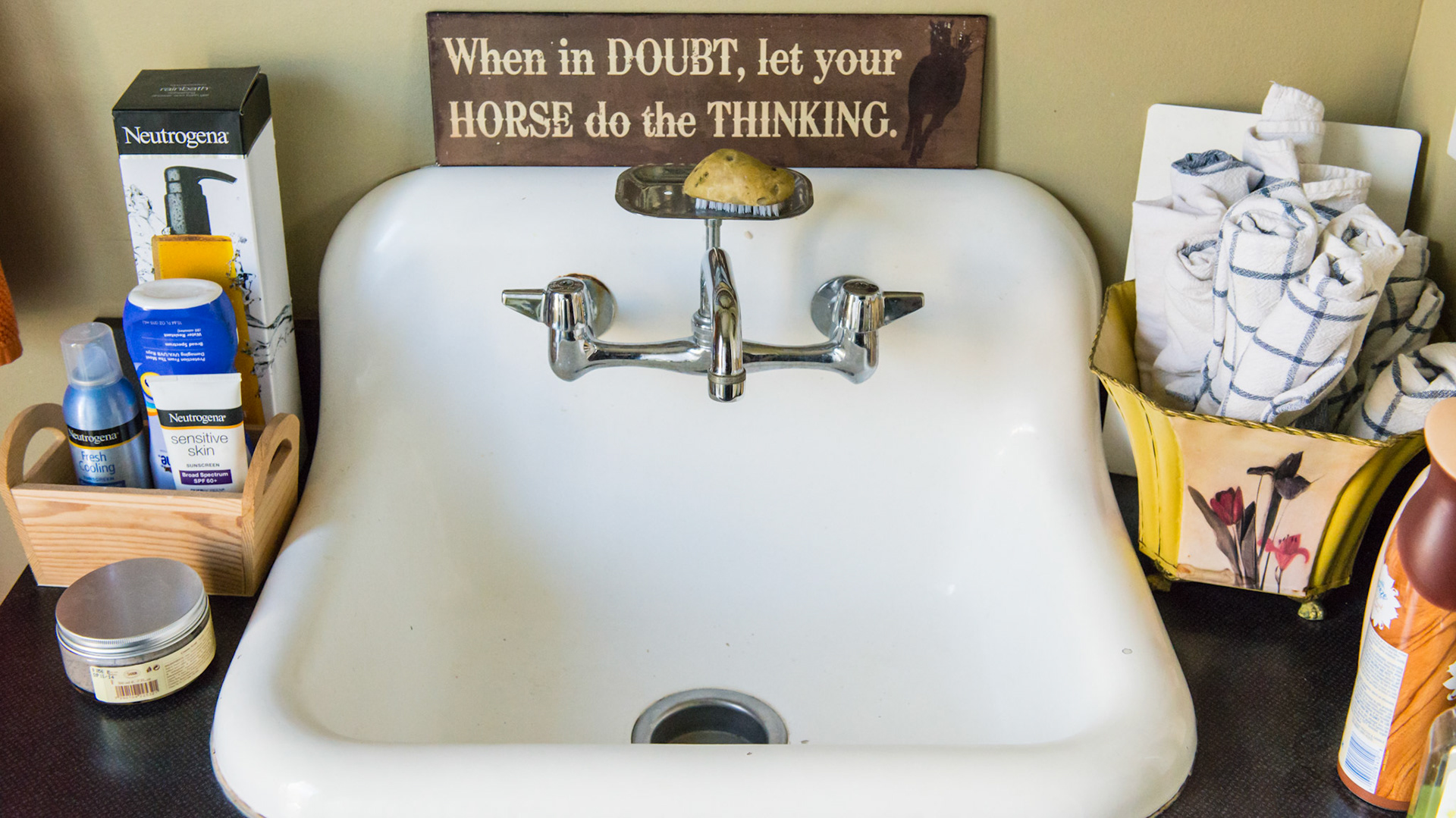 The barn bathroom's sink.