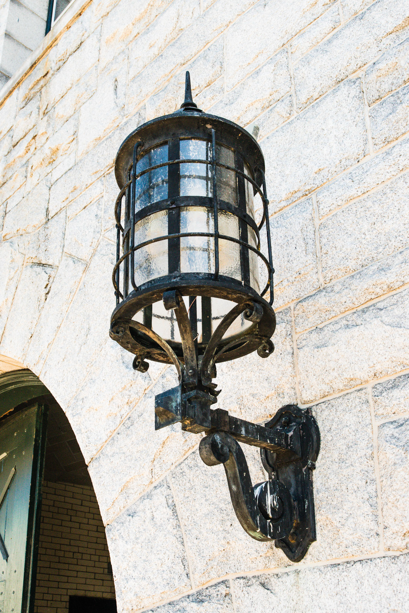 Hand made lamp by the original farrier/blacksmith for the farm. A famous barn in CT that was built in the 1940's by the same archetect used in the building of Grand Central Station in NYC.