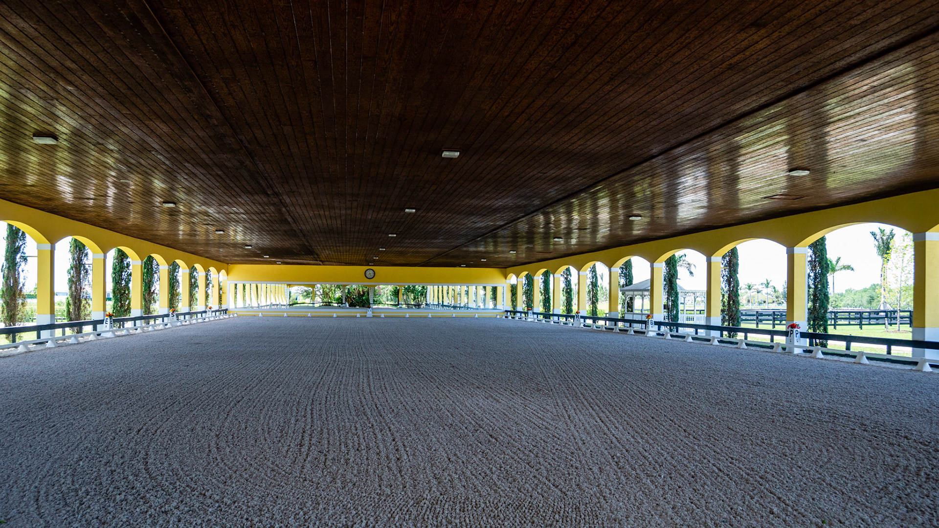 An open sided covered arena in FL