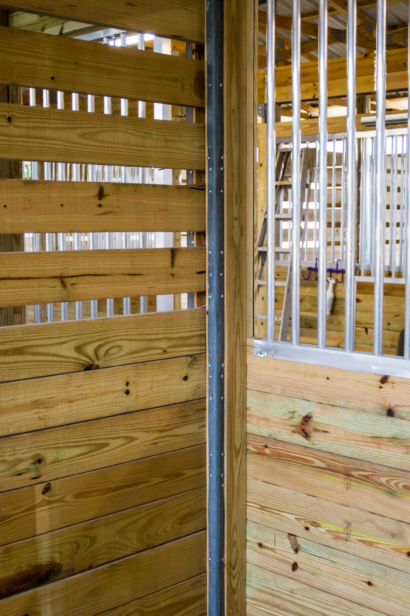 Metal trim in a brand new barn in Loxahatchee, FL