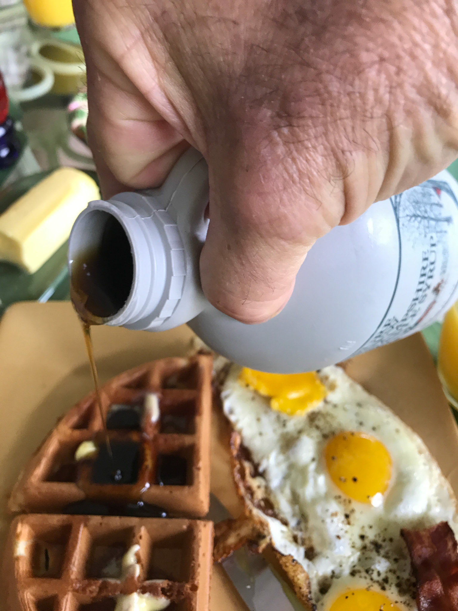 Fresh Maple syrup from New Hampshire.