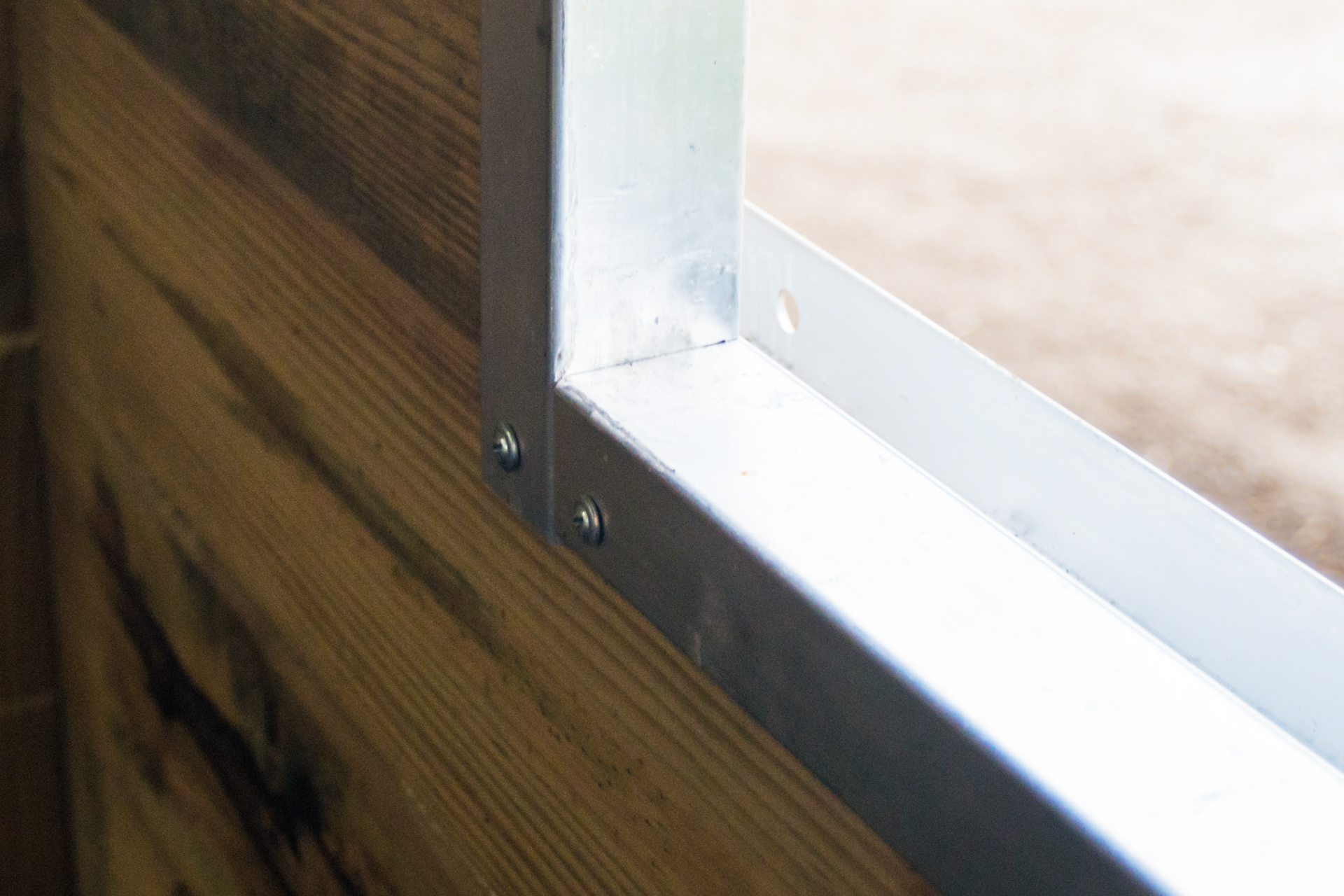 Metal trim in a brand new barn in Loxahatchee, FL