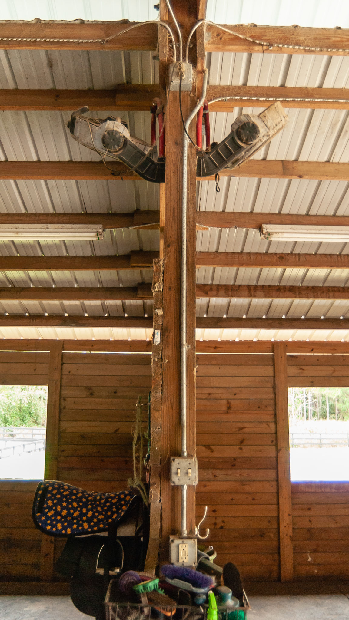Proper installation of fans operated by the switch below