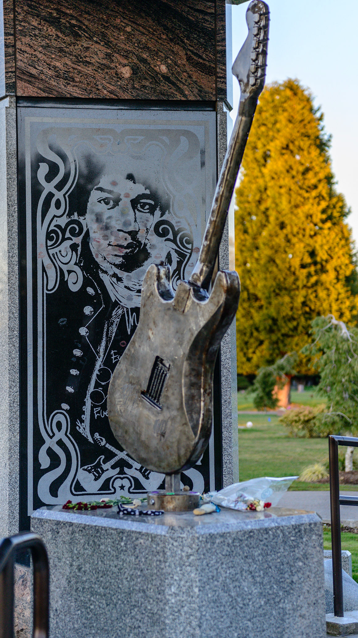 Jimi Hendrix memorial in Renton, WA.