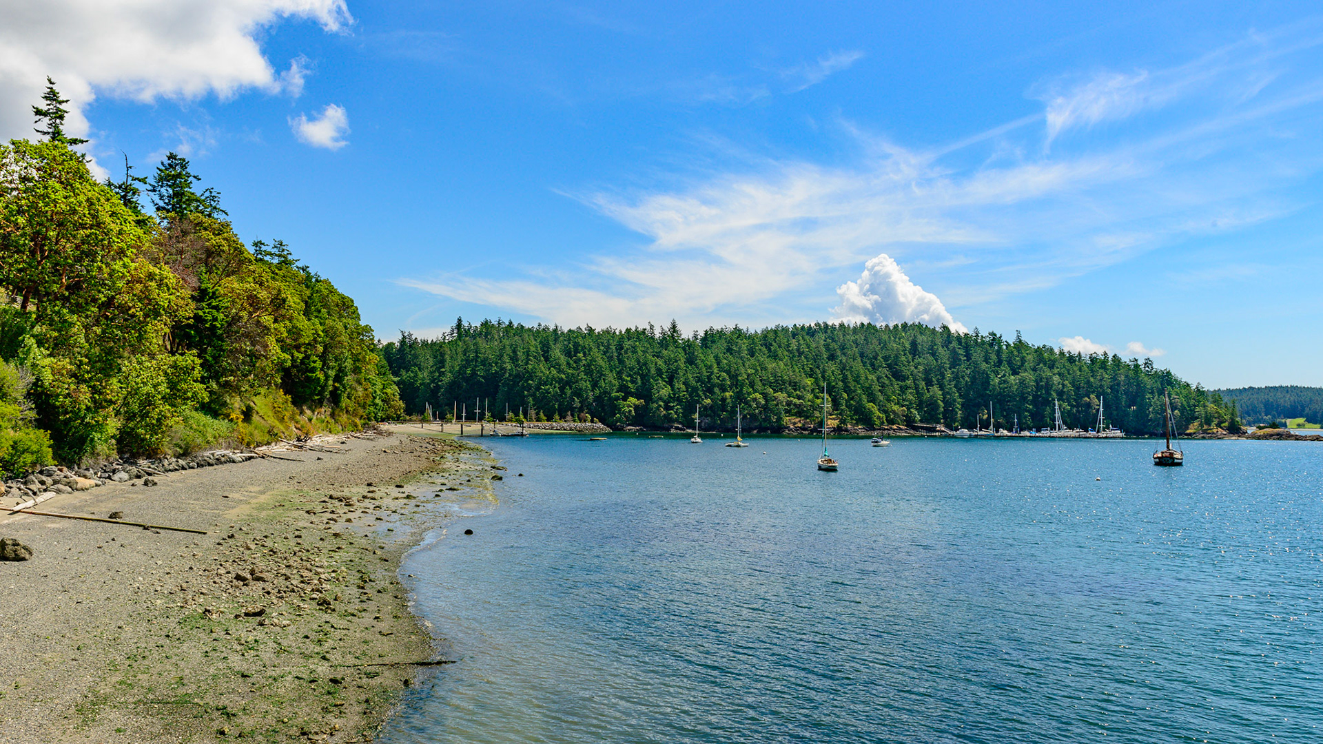 View from Orcas Island ferry terminal
