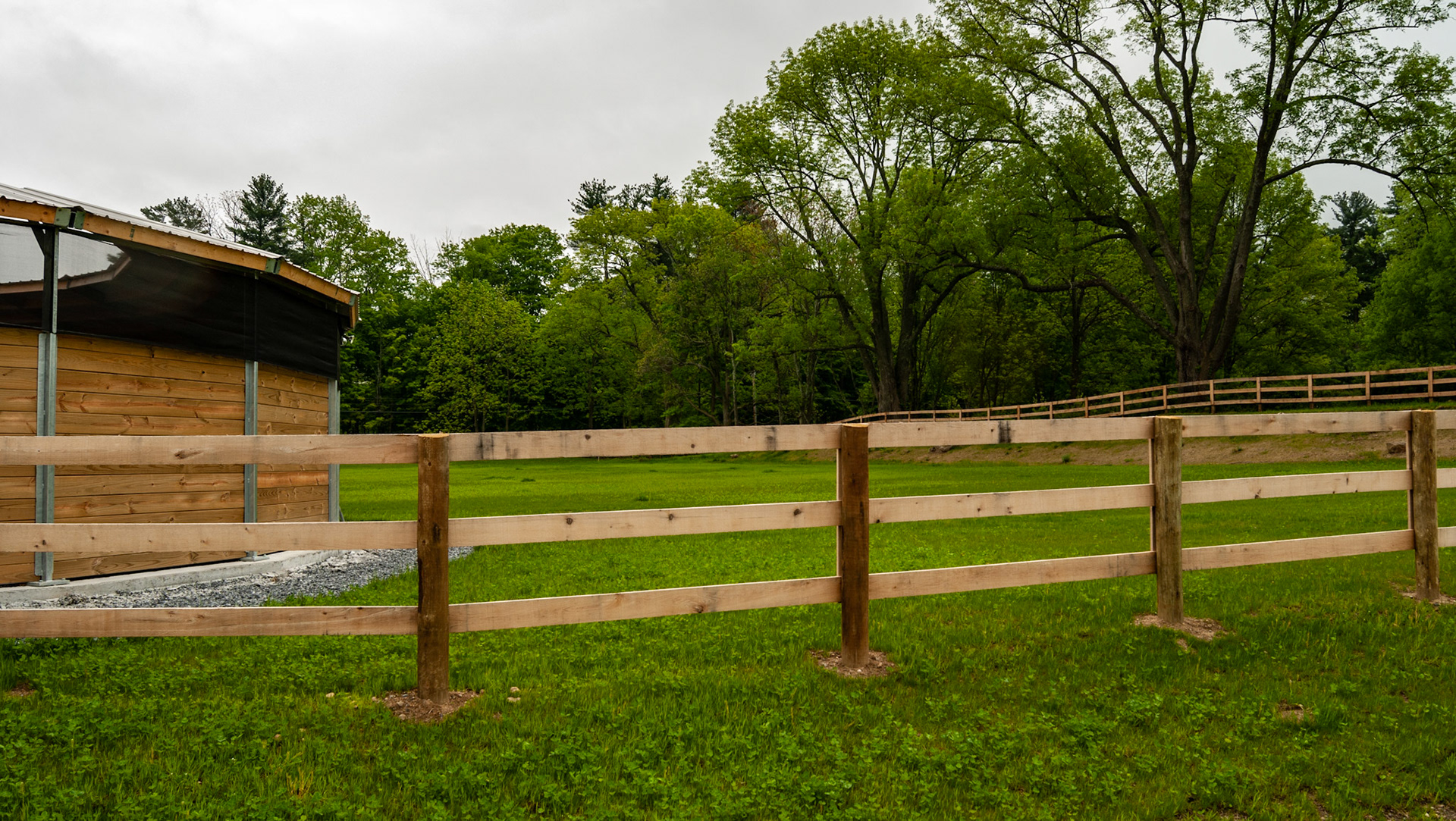 3 board fence with an inside face board.
