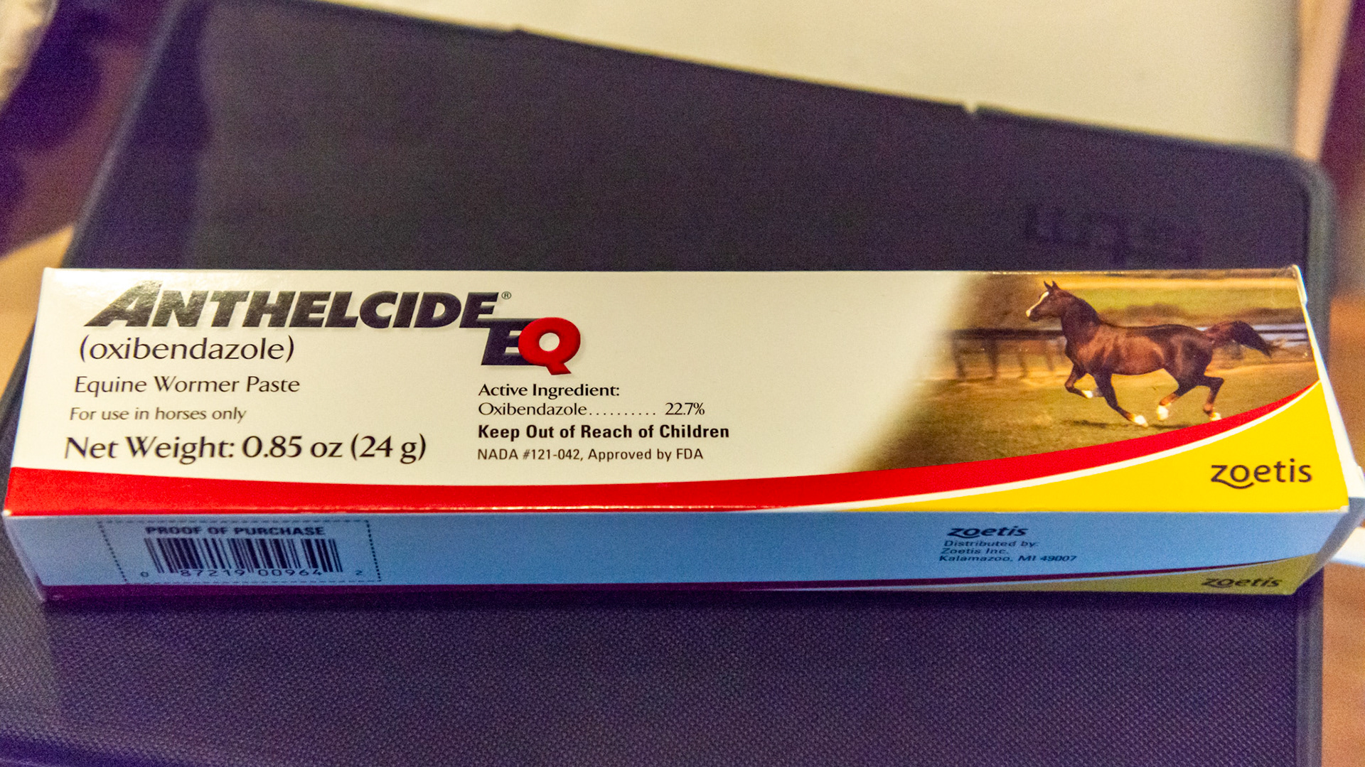 Anthelcide EQ is a great example of reading the package insert. Most people give the whole tube for their full sized horse, but this product has 2 different doses. To get all the internal parasites, it will take 1 ½ tubes of this product for an 1100 pound horse.  It is this higher dose that makes this product very successful.