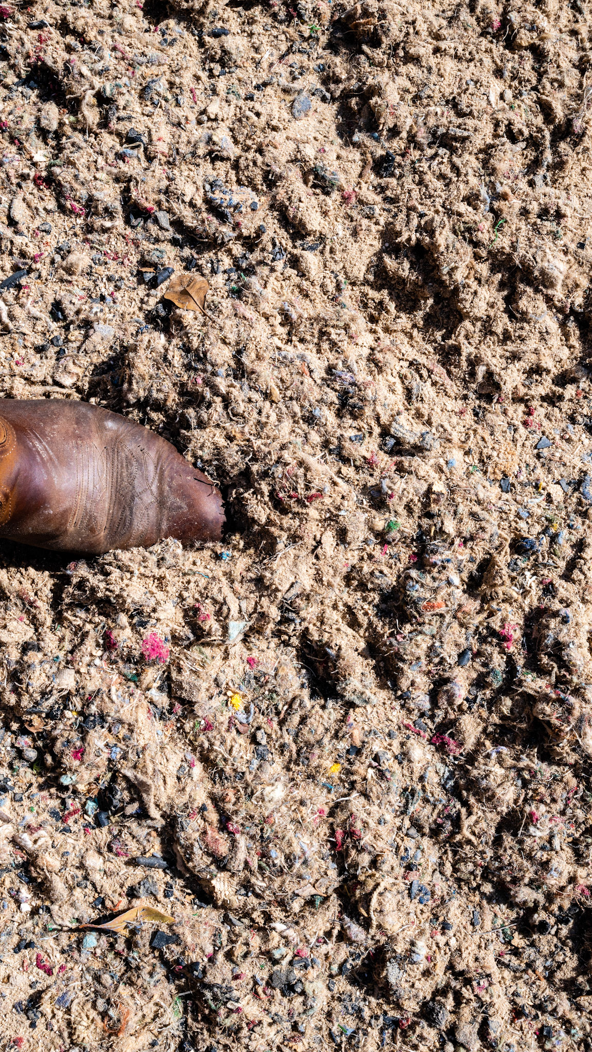 Fiber footing in a Wellington Florida training arena