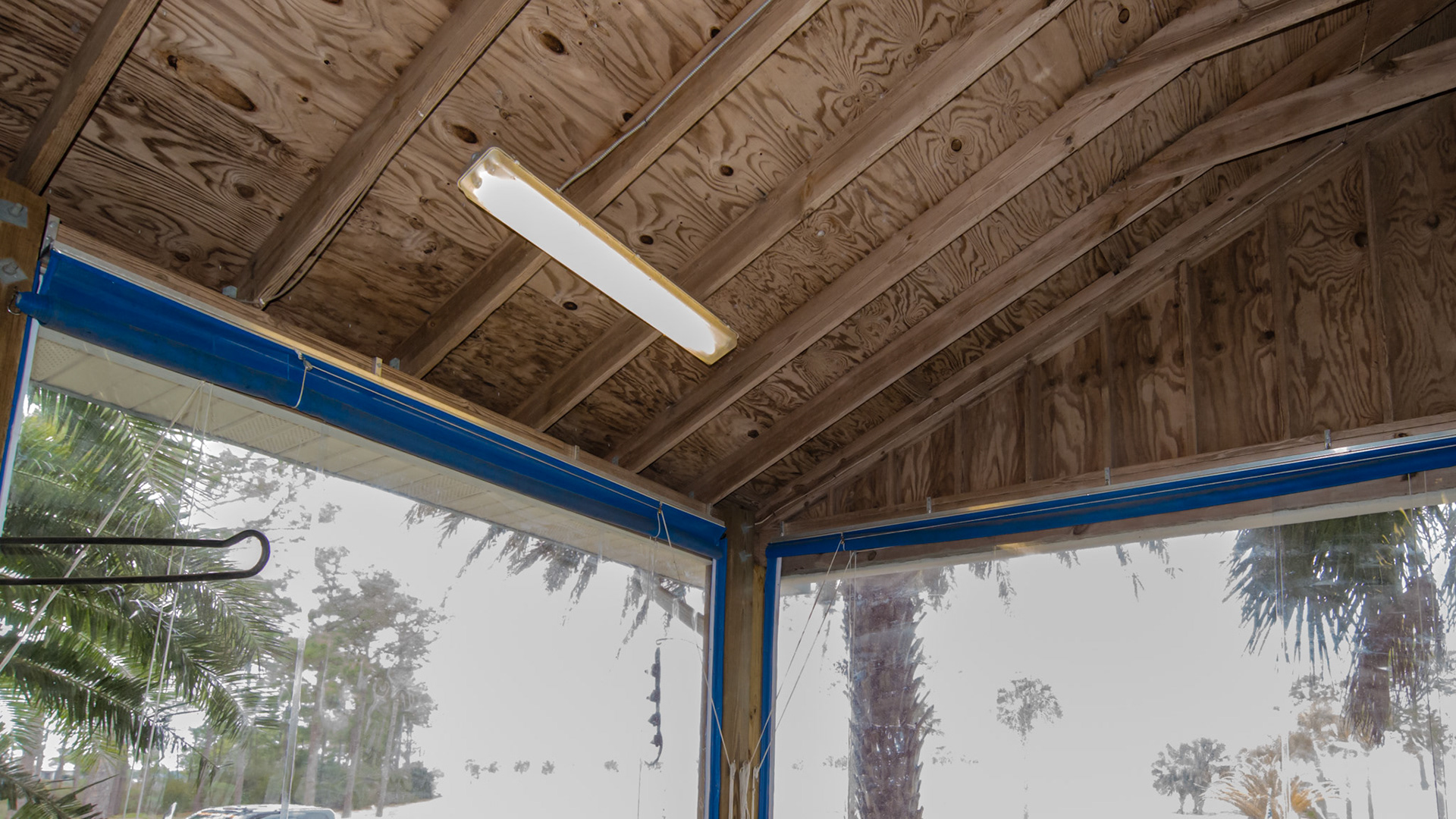 Custom made roll up clear vinyl wind protection in Pensacola, FL