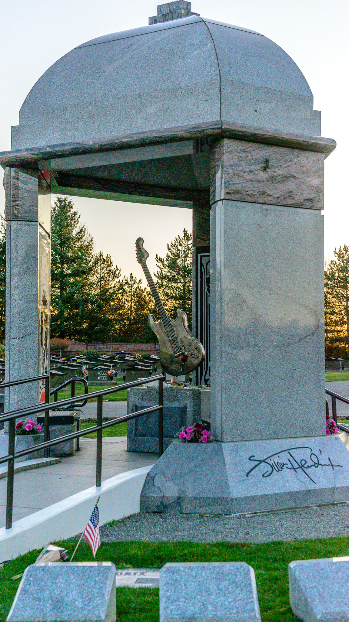 Jimi Hendrix memorial in Renton, WA.