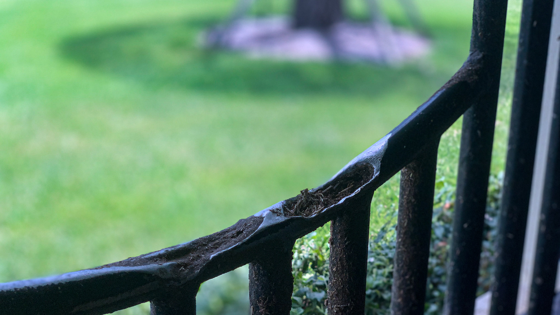 Barn damage from cribbing.