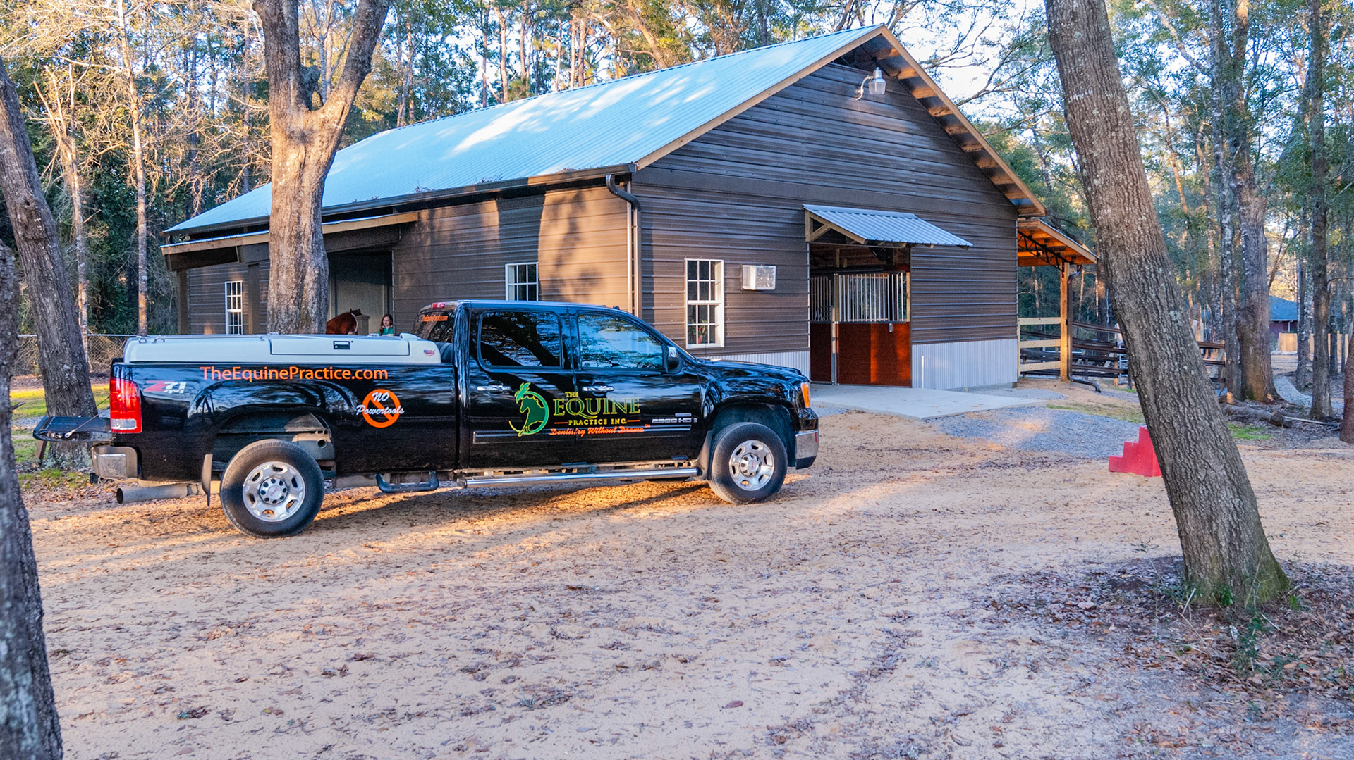 This barn in Panama City, FL was hit by a severe hurricane.  See the trees in the before pictures and the wasteland missing trees and wide open spaces which were once wooded lands.  Amazingly, the barn was untouched.