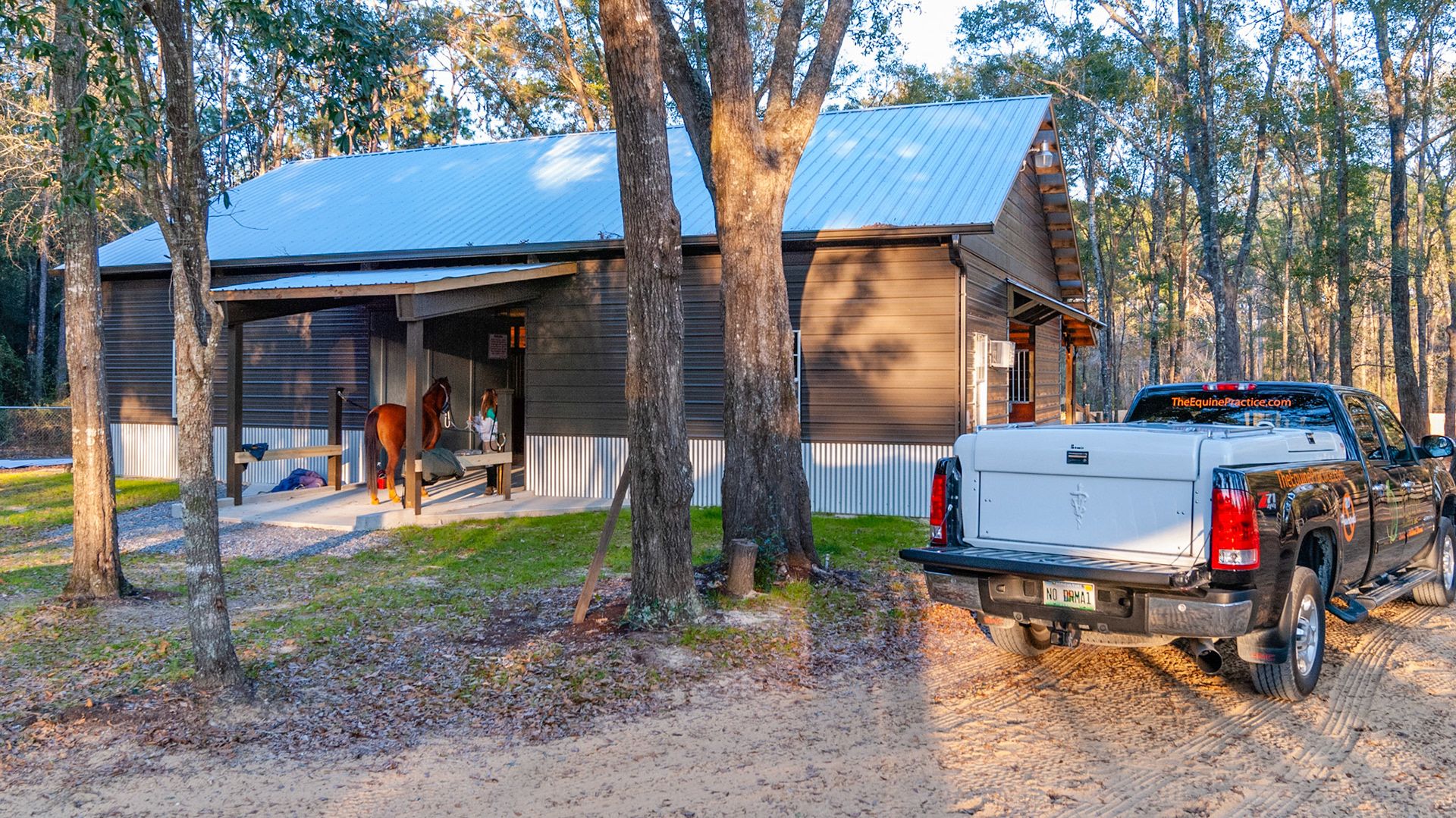 This barn in Panama City, FL was hit by a severe hurricane.  See the trees in the before pictures and the wasteland missing trees and wide open spaces which were once wooded lands.  Amazingly, the barn was untouched.