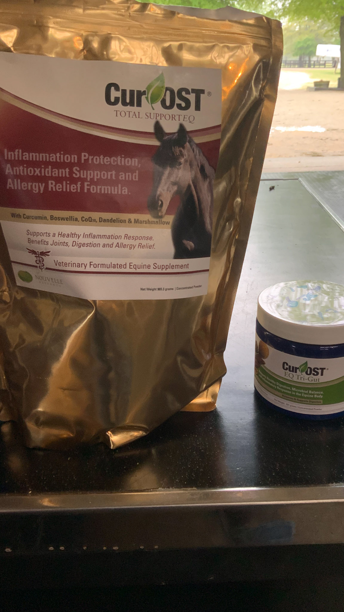 2 products with the possibility of having good and useful ingredients - at least in humans but still no examples of the effectiveness in horses.