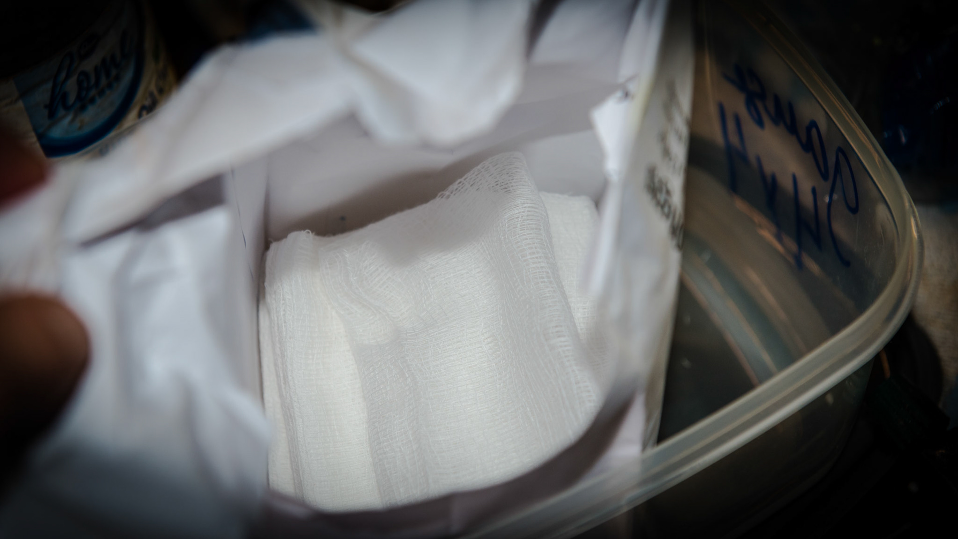 A handful of 4x4 gauze pads to aid in applying pressure to the wound to keep the granulation tissue below the epithelial cells.