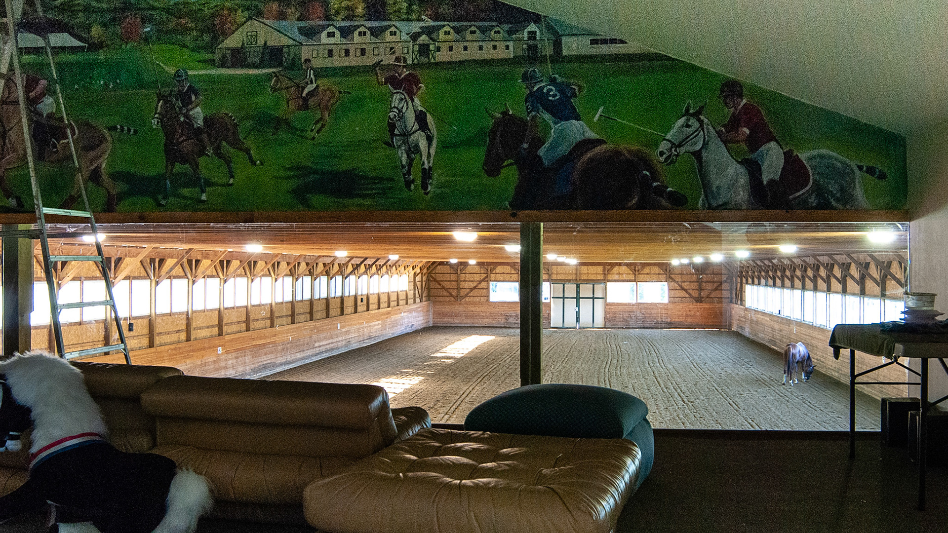 Observation area above the indoor arena