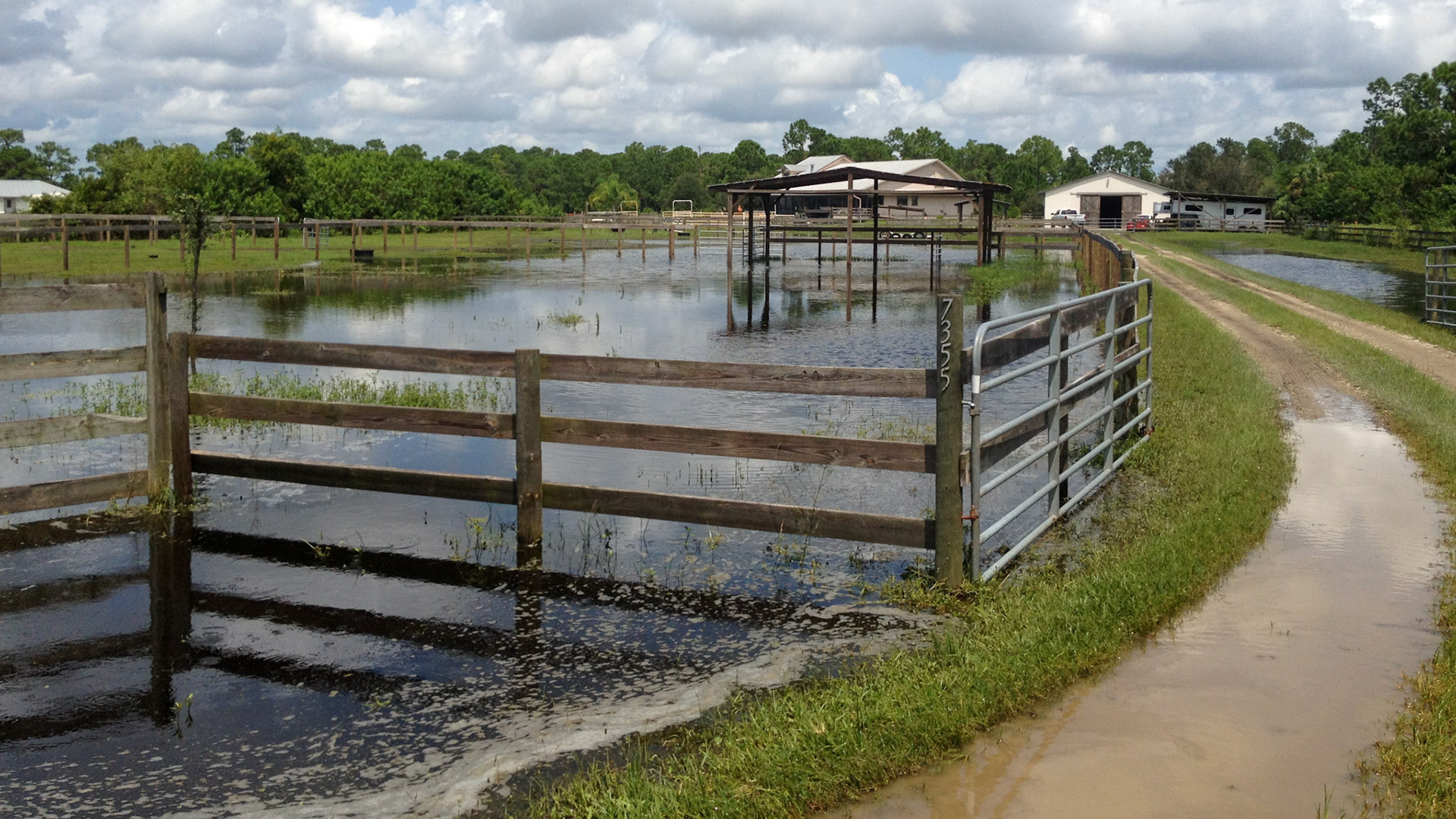 Seasonal pasture flooding caused by a neighbor's diversion ditch with no solution to the problem.