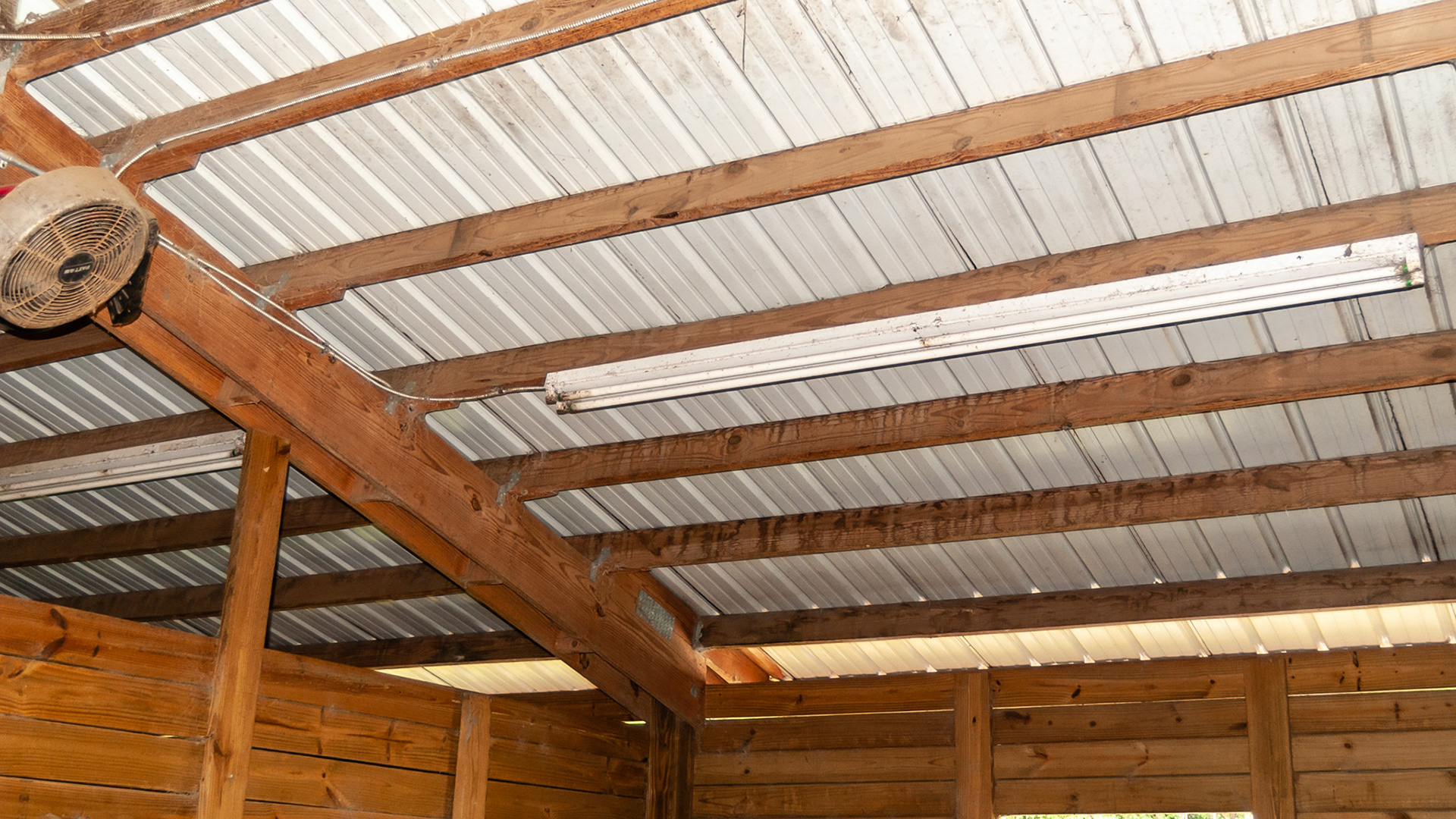 Simple mounted fluorescent light