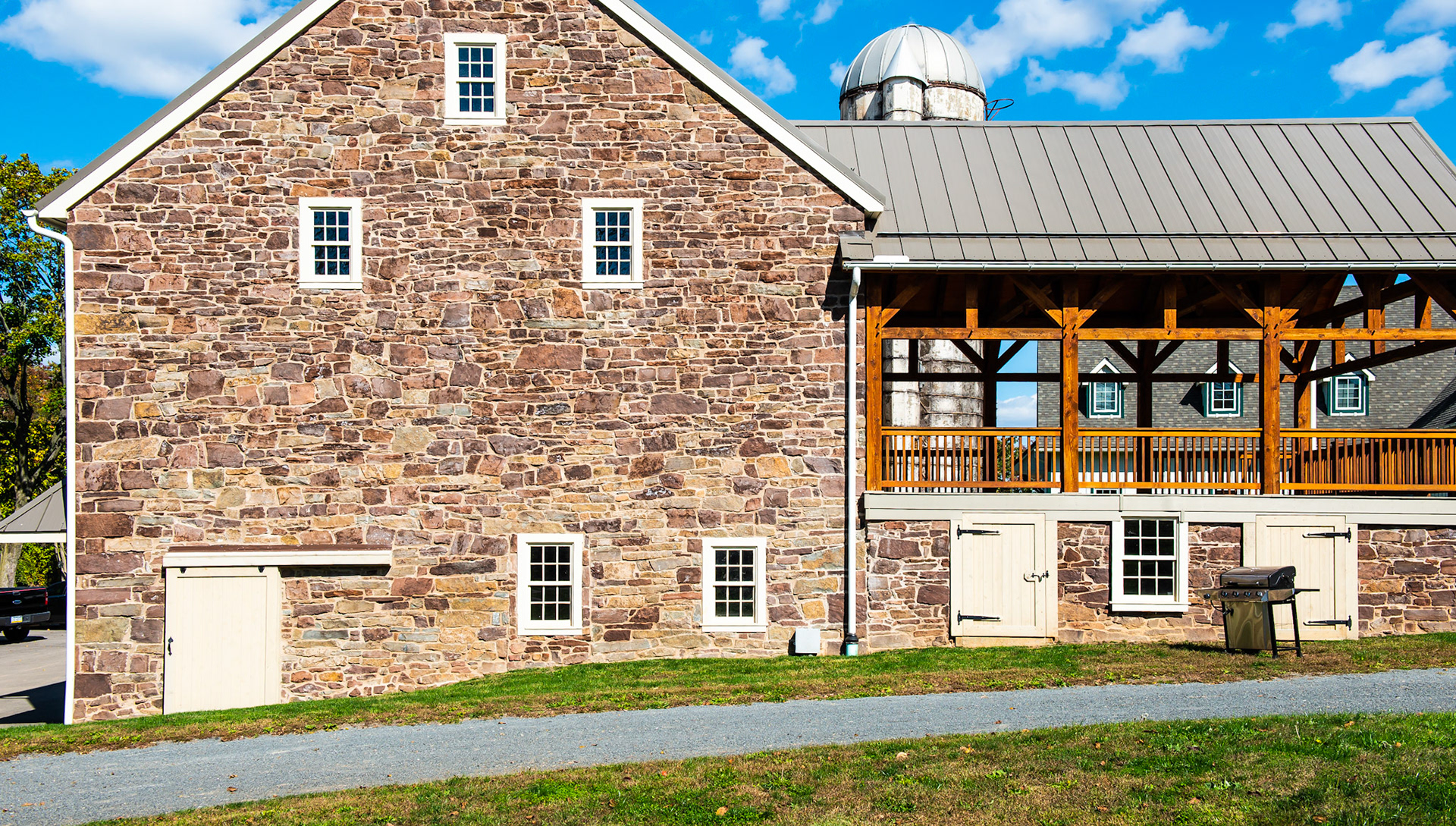 Built in 1817. A stone structure on a PA farm with custom wood framed doors.