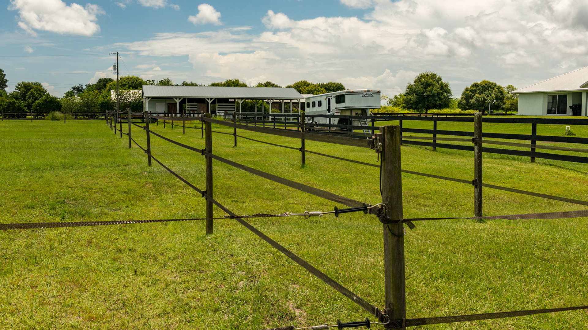 Electric tape fencing