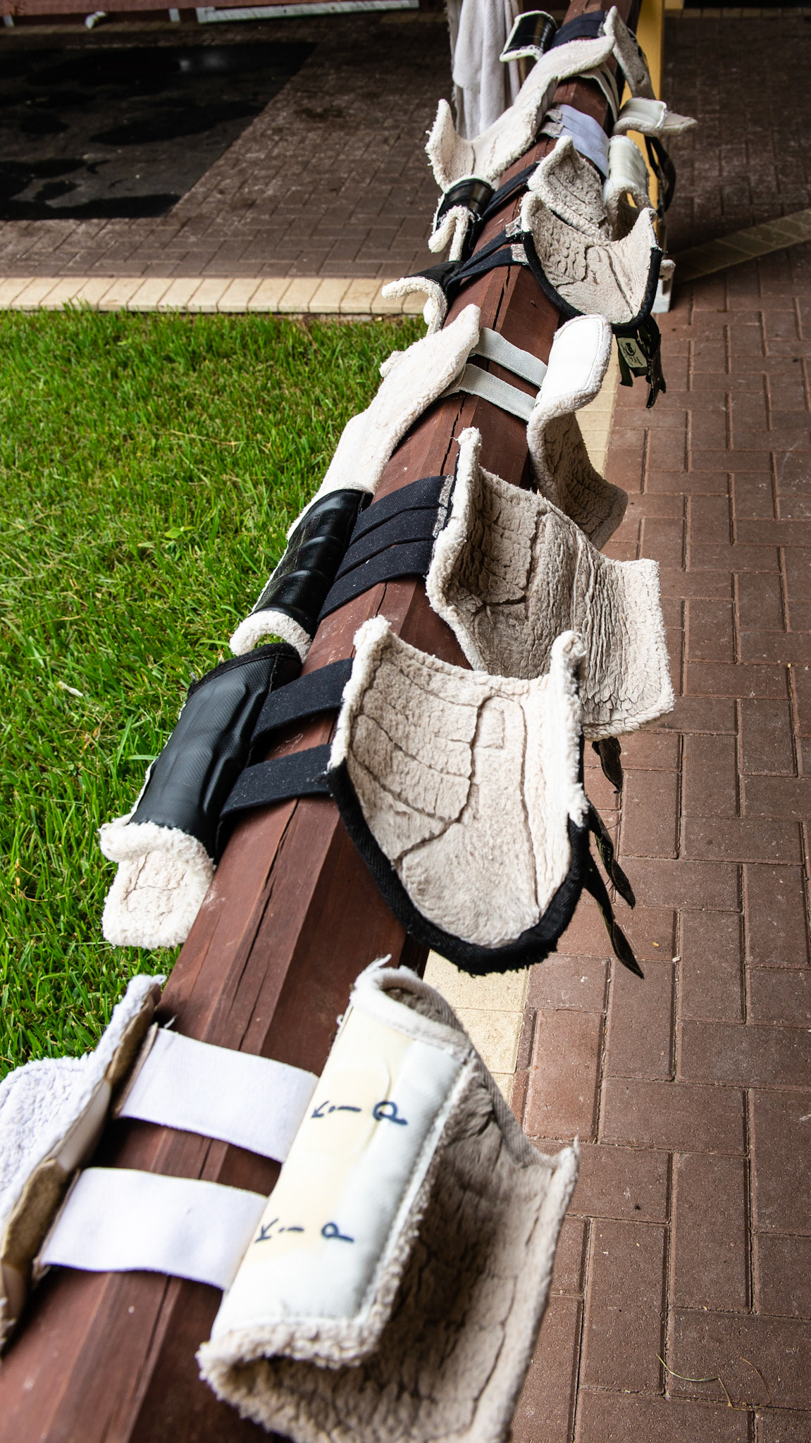 A common way to dry the exercise boots.  Keeping them clean is so important.