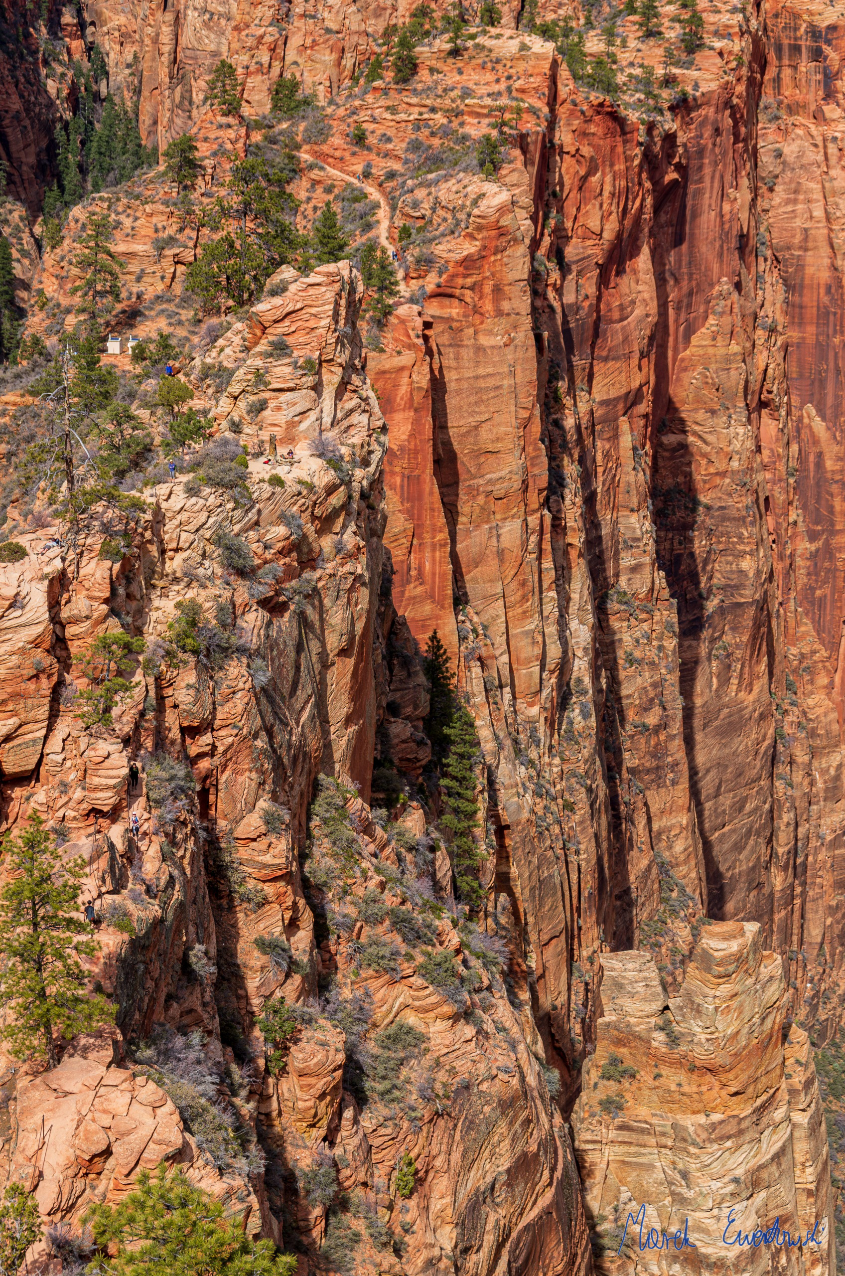 Near-vertical headwalls, Zion, Utah
