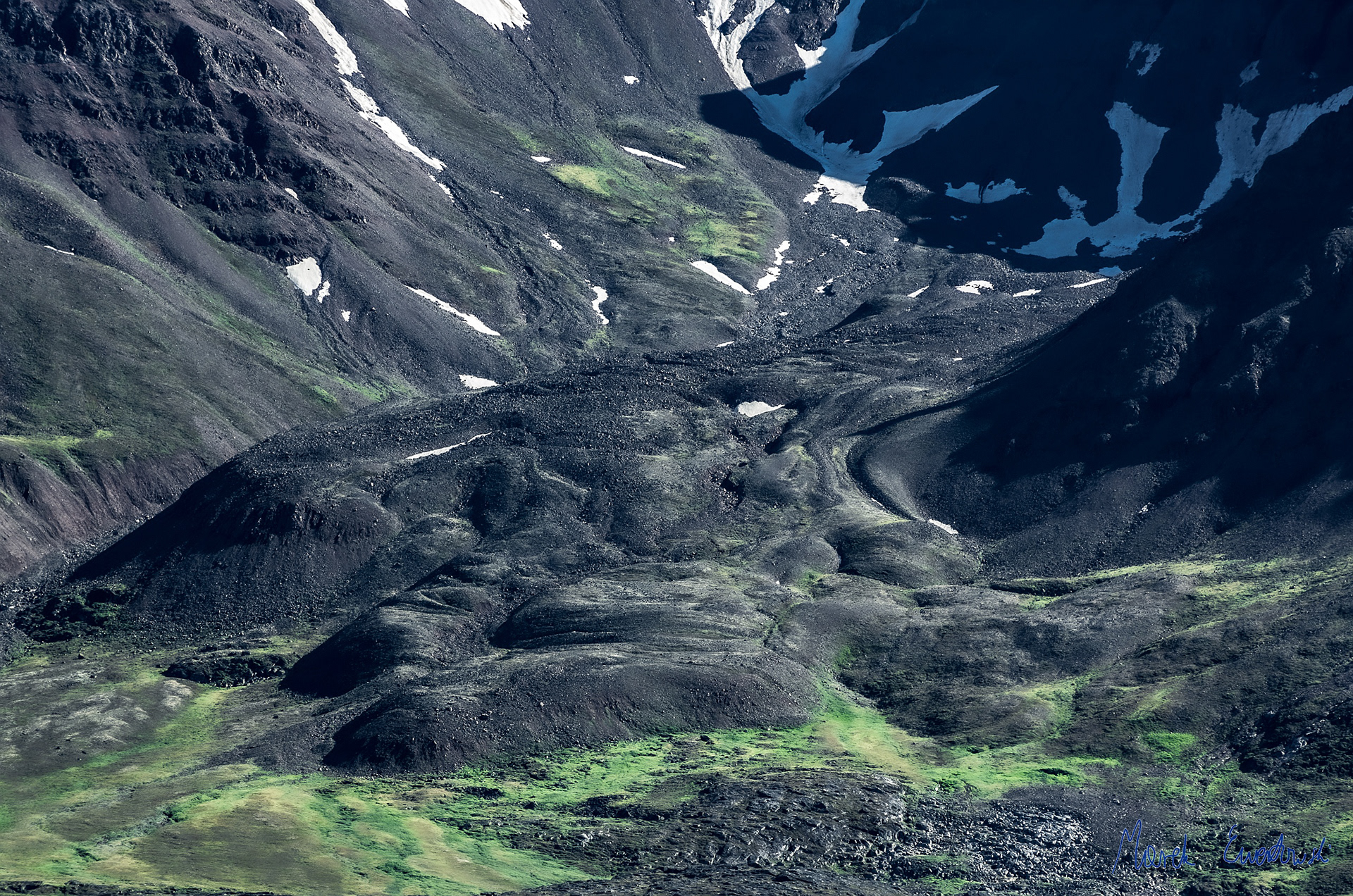 Rock glacier, Disko Island, Greenland
