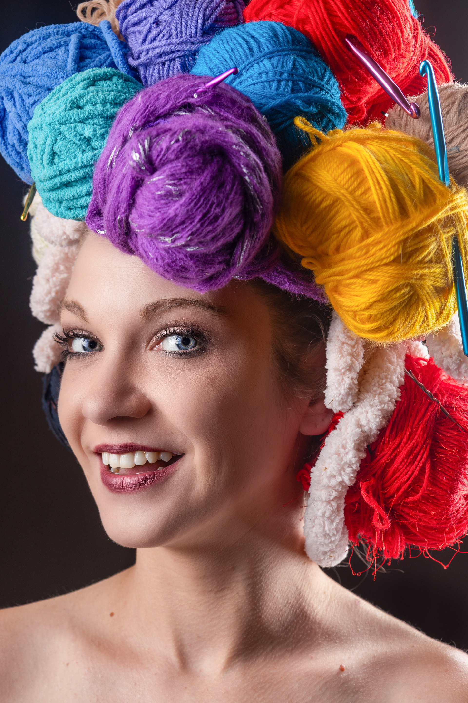 Yarn Hair Fantasy Portrait