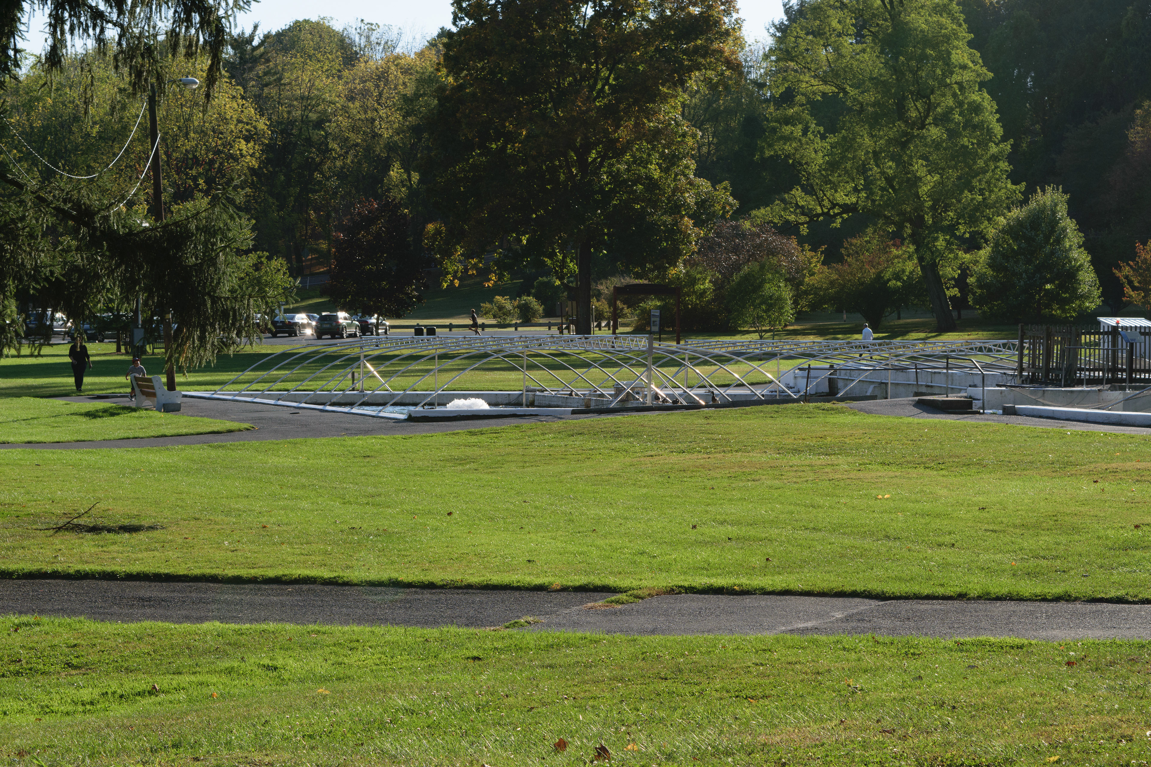 Visitors can feed the trout
