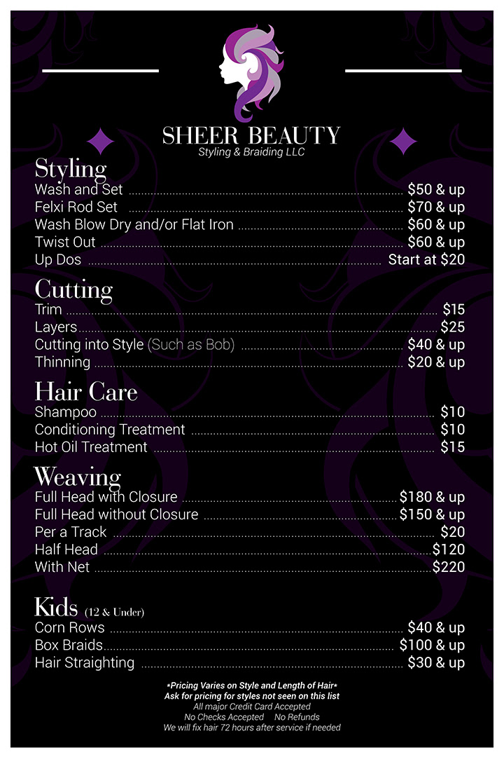 Price List Poster
