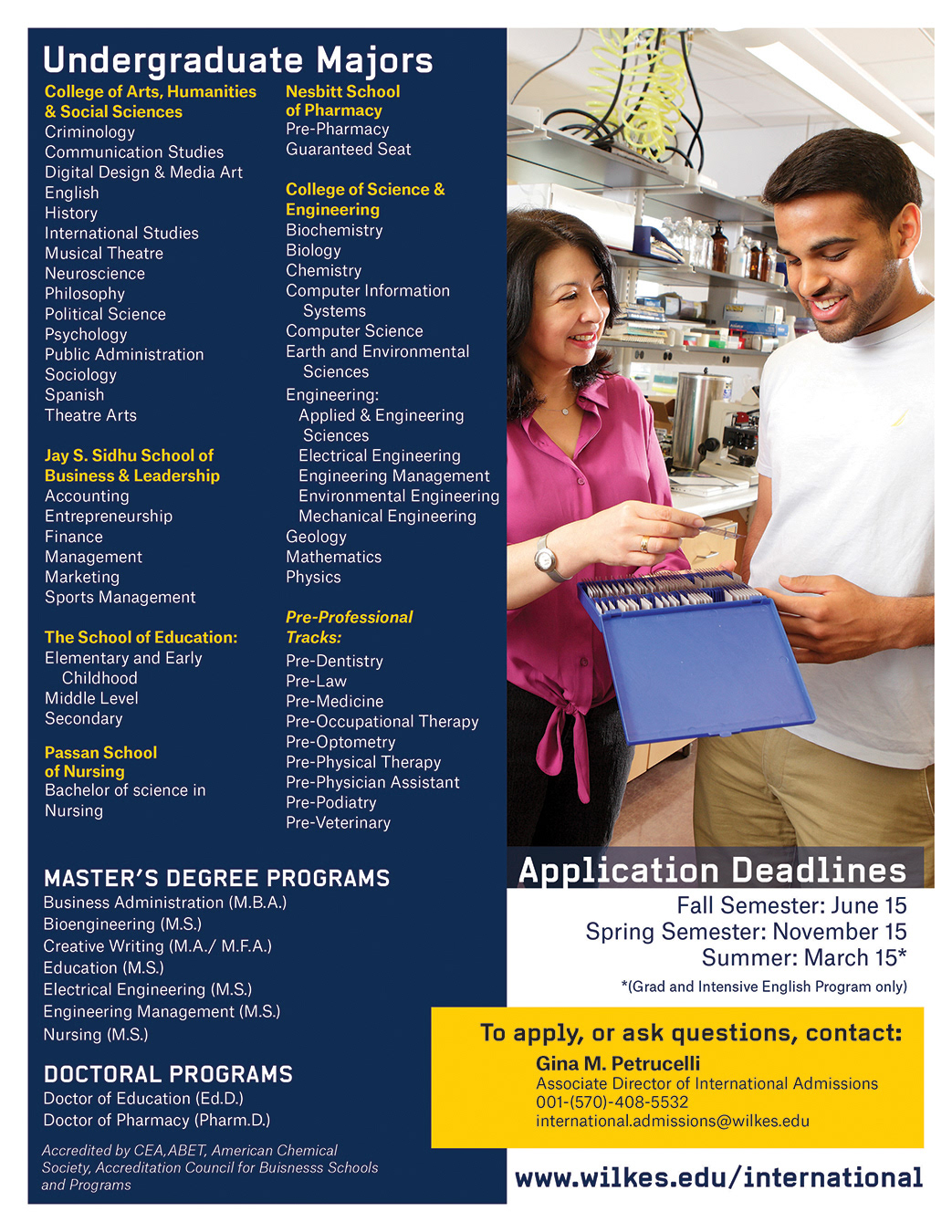 Freshman Application handout