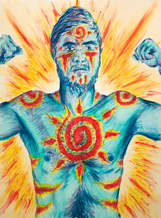 "Hero" Watercolor on Paper