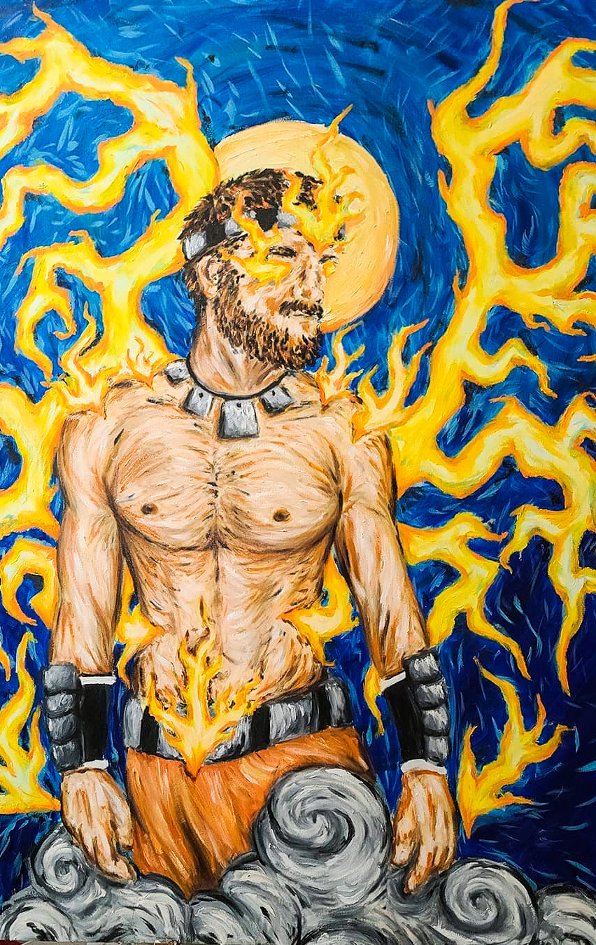 The Lightning King , Oil on Canvas