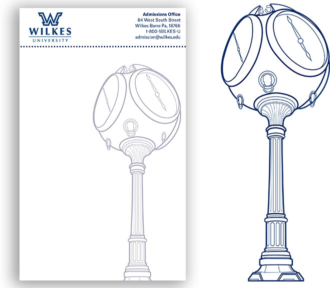 Clock Tower Notepad Design