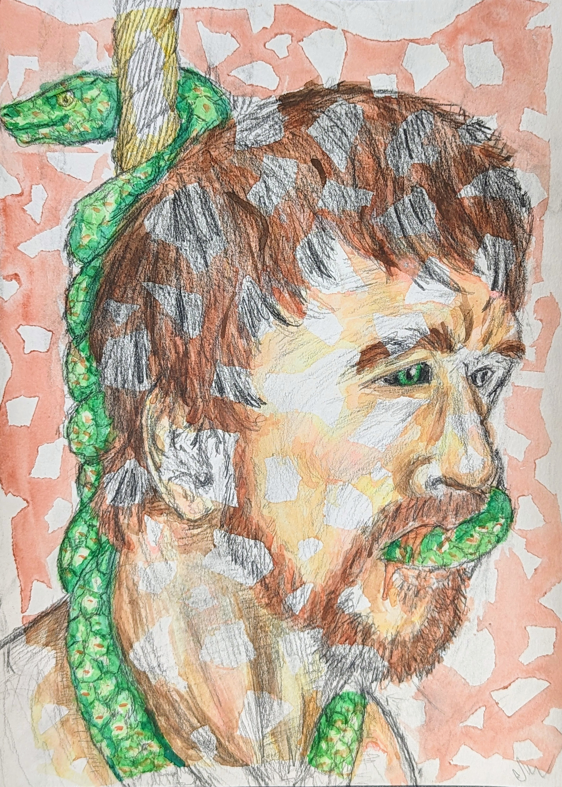"Snake Noose" Mixed Media