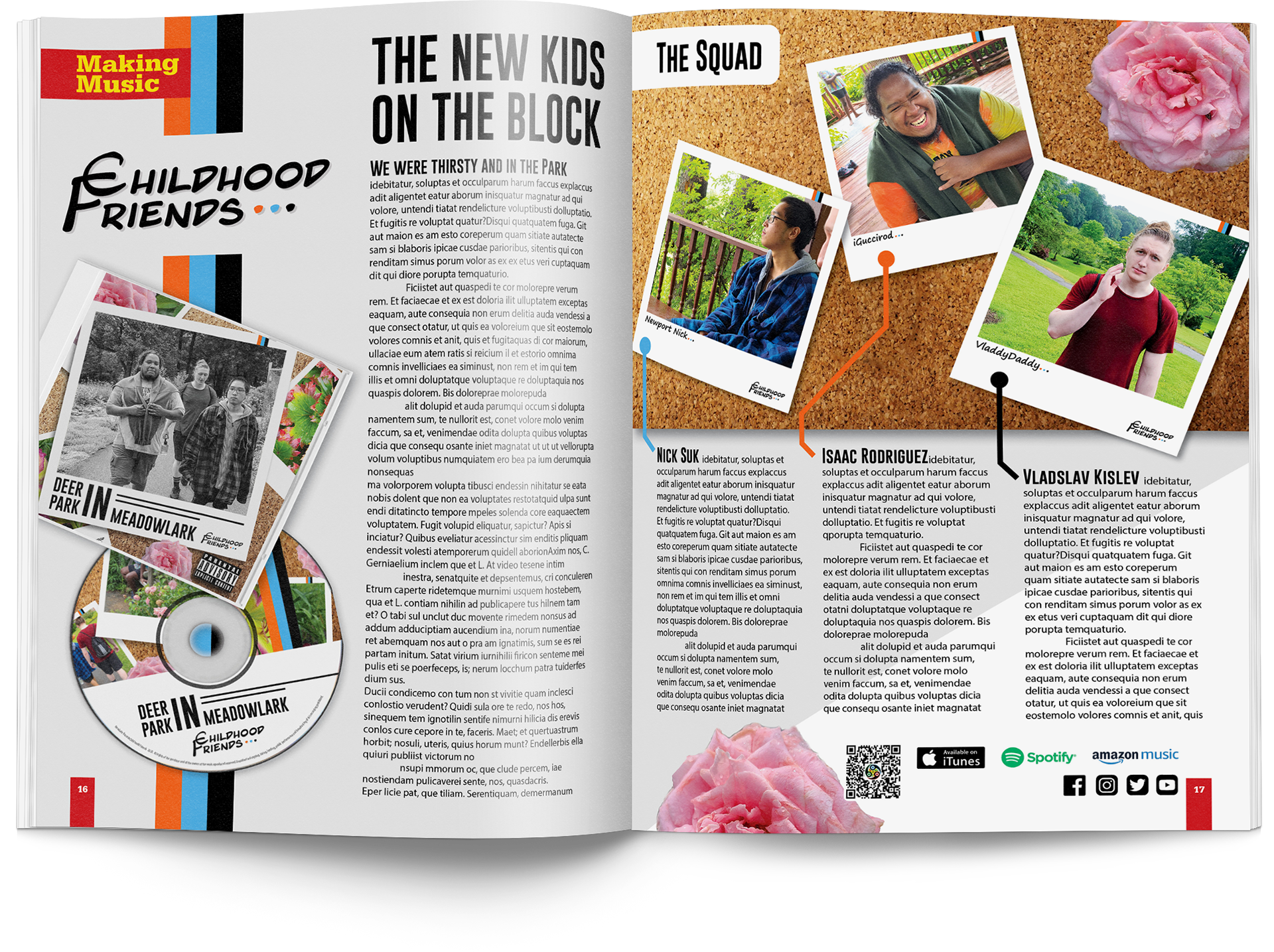 Article Spread for Childhood Friends