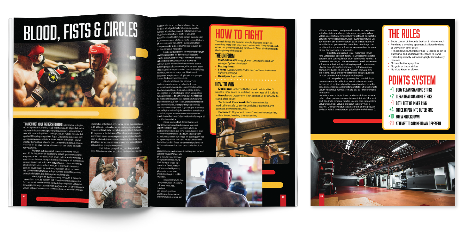 Blood, Fist & Circles article layout