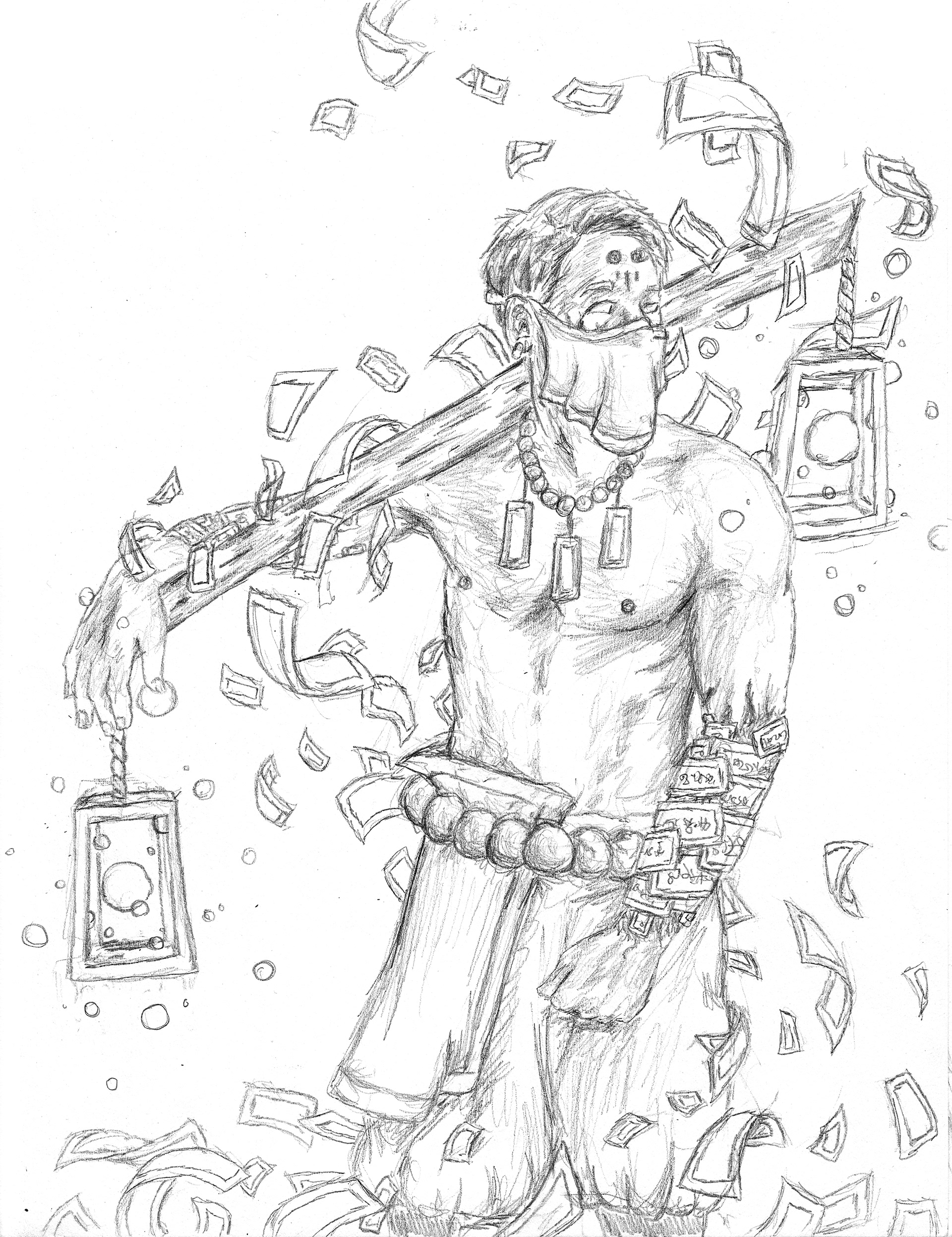 "The GraveKeeper" Pencil on Paper