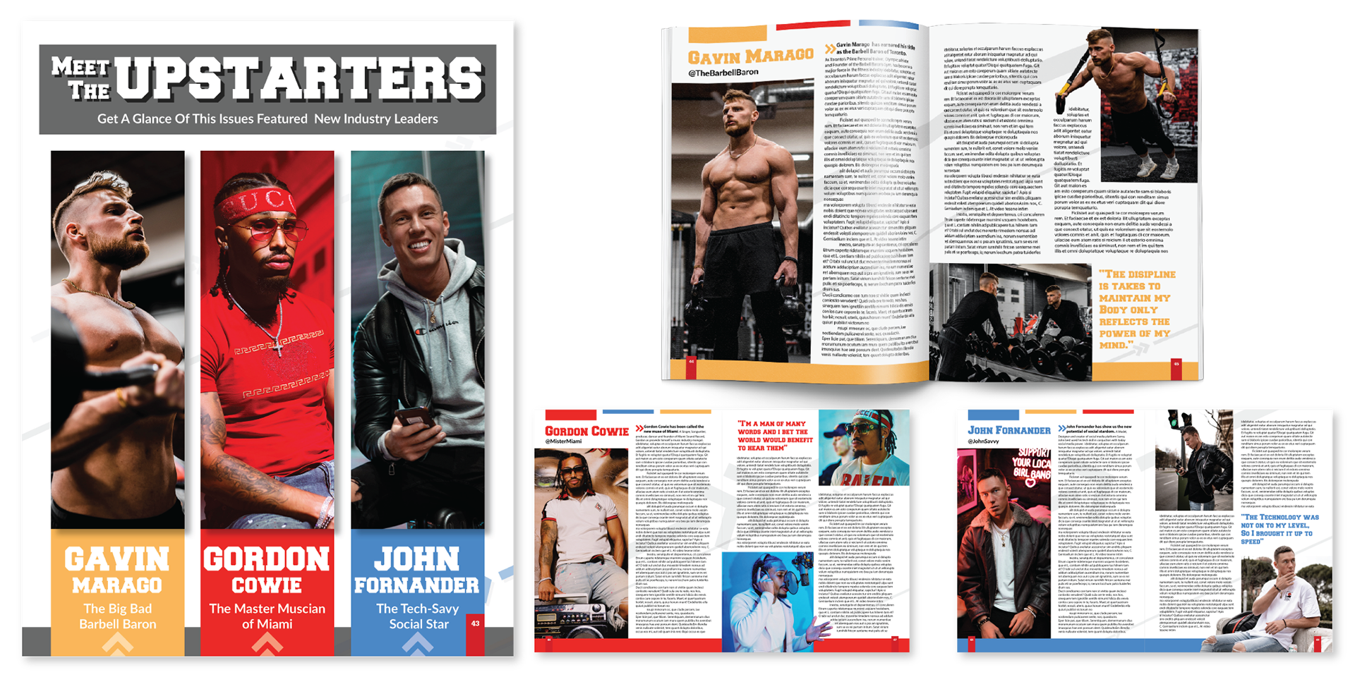 Upstarters Featured Article Spread
